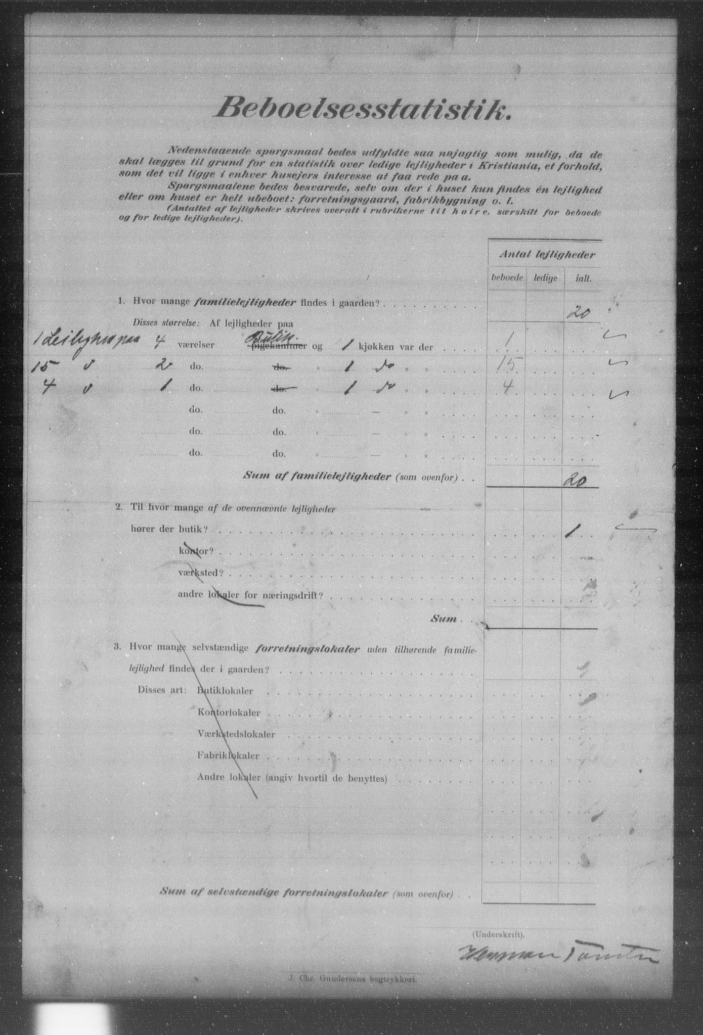 OBA, Kommunal folketelling 31.12.1903 for Kristiania kjøpstad, 1903, s. 17877