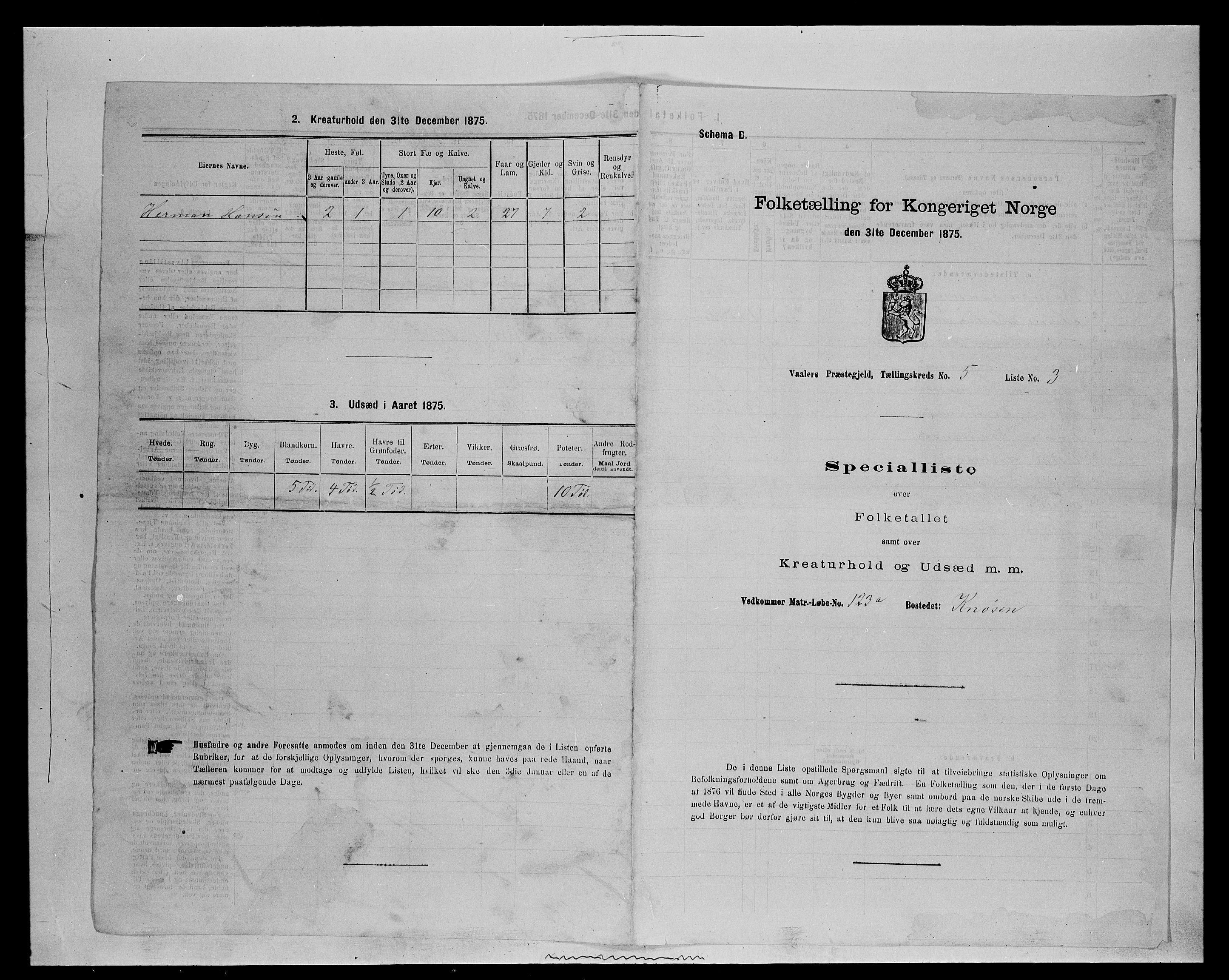 SAH, Folketelling 1875 for 0426P Våler prestegjeld (Hedmark), 1875, s. 591