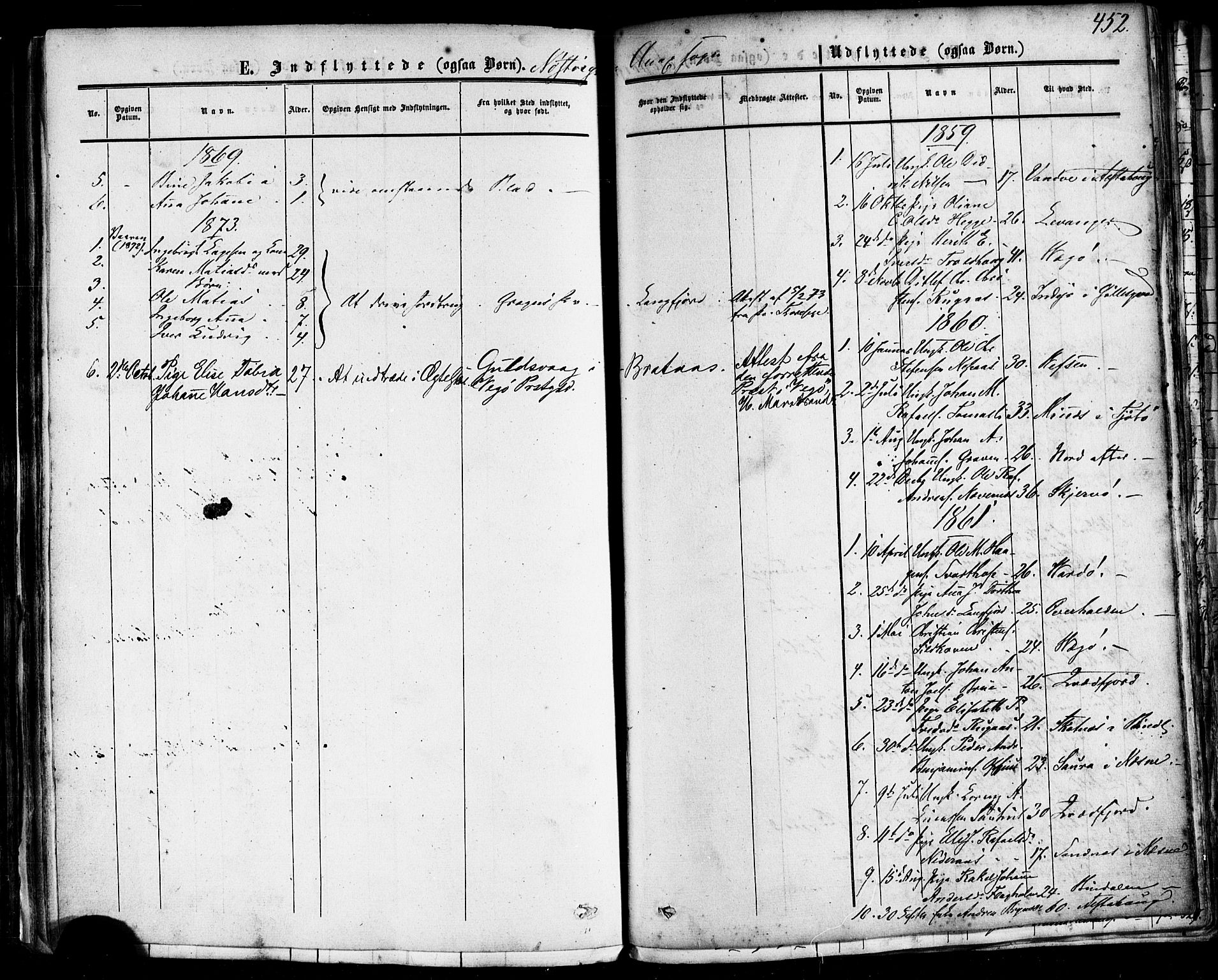 Ministerialprotokoller, klokkerbøker og fødselsregistre - Nordland, AV/SAT-A-1459/814/L0224: Ministerialbok nr. 814A05, 1834-1874, s. 452