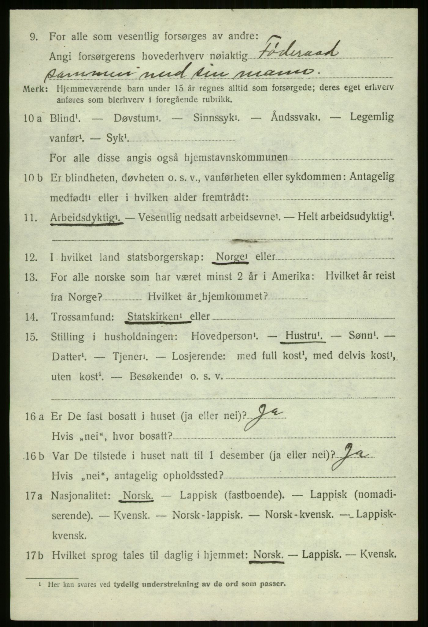 SATØ, Folketelling 1920 for 1926 Dyrøy herred, 1920, s. 1044