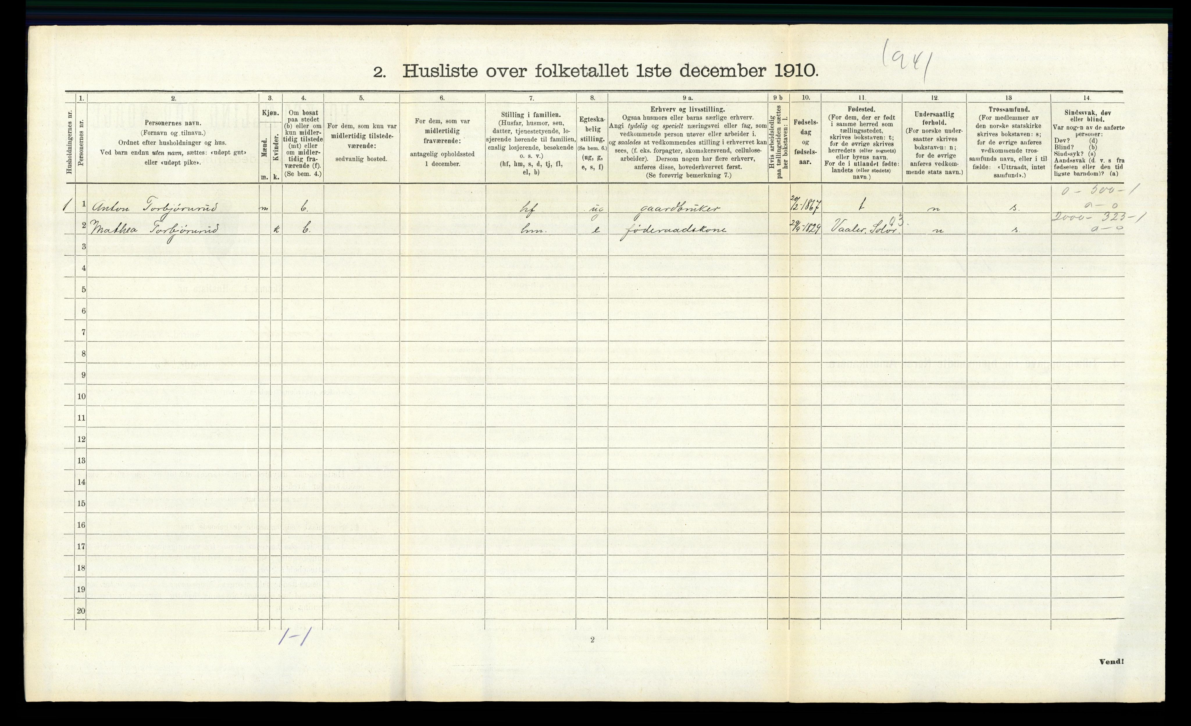 RA, Folketelling 1910 for 0416 Romedal herred, 1910, s. 1400