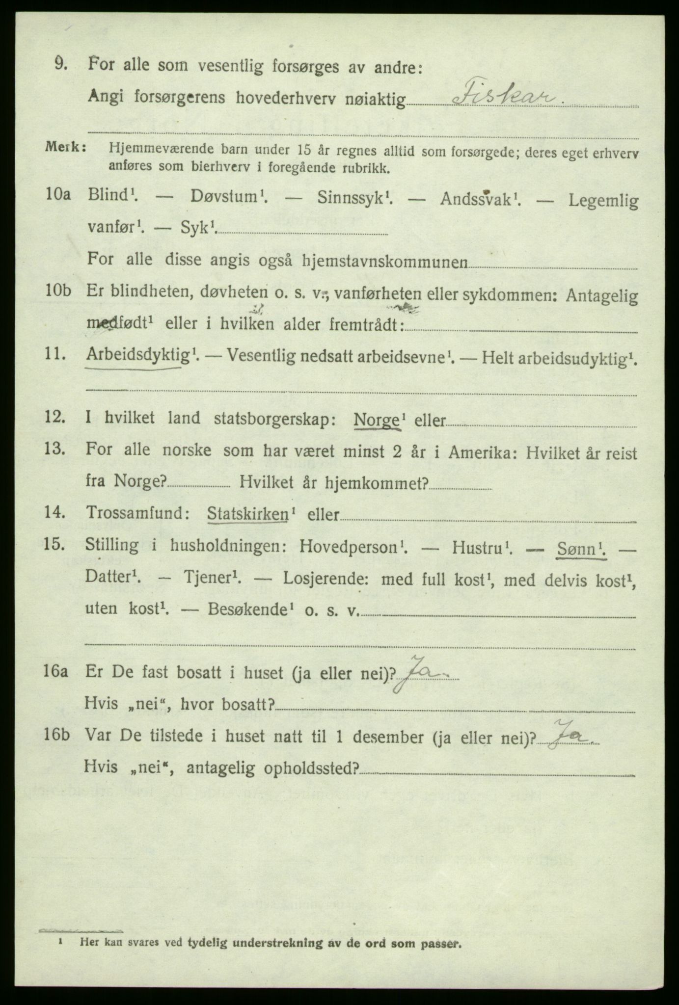 SAB, Folketelling 1920 for 1412 Solund herred, 1920, s. 807