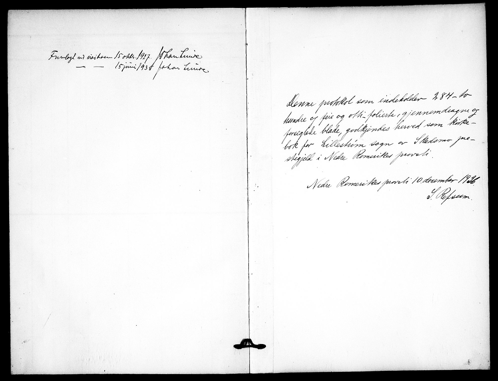 Skedsmo prestekontor Kirkebøker, AV/SAO-A-10033a/G/Gc/L0003: Klokkerbok nr. III 3, 1926-1939