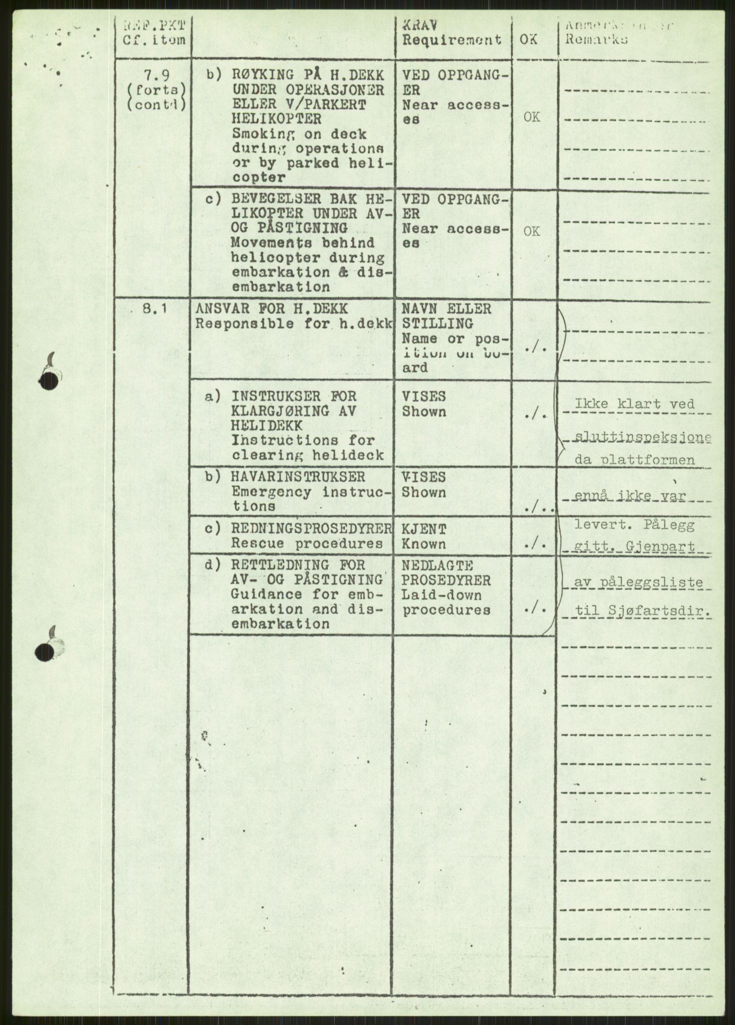 Justisdepartementet, Granskningskommisjonen ved Alexander Kielland-ulykken 27.3.1980, AV/RA-S-1165/D/L0024: A Alexander L. Kielland (A1-A2, A7-A9, A14, A22, A16 av 31)/ E CFEM (E1, E3-E6 av 27)/ F Richard Ducros (Doku.liste + F1-F6 av 8)/ H Sjøfartsdirektoratet/Skipskontrollen (H12, H14-H16, H44, H49, H51 av 52), 1980-1981, s. 988