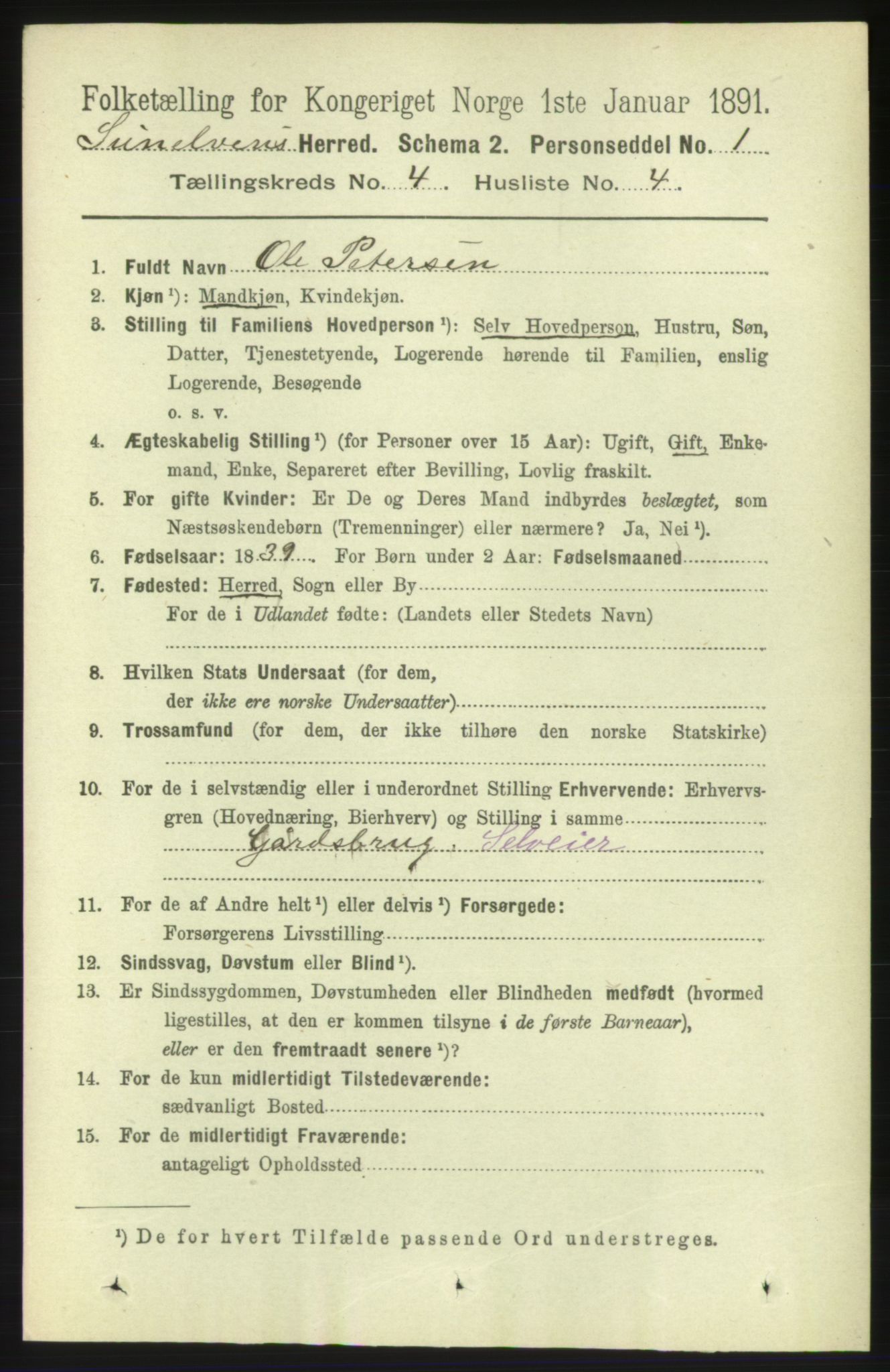 RA, Folketelling 1891 for 1523 Sunnylven herred, 1891, s. 892