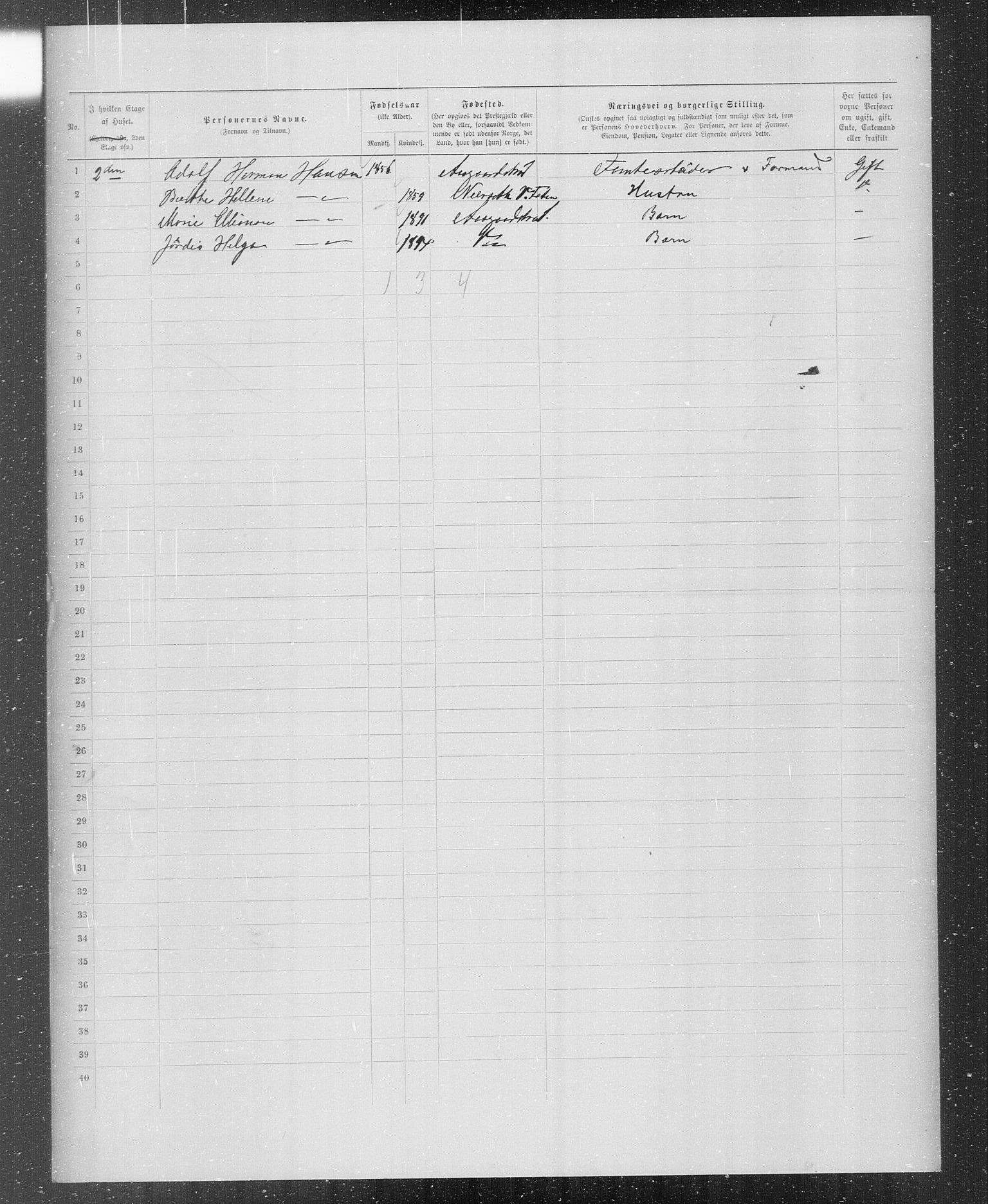 OBA, Kommunal folketelling 31.12.1899 for Kristiania kjøpstad, 1899, s. 736