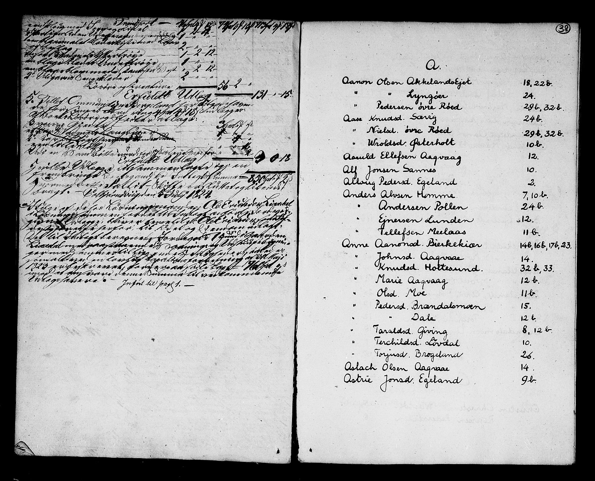 Nedenes sorenskriveri før 1824, SAK/1221-0007/H/Hc/L0048: Skifteprotokoll med register nr 33, 1804-1824