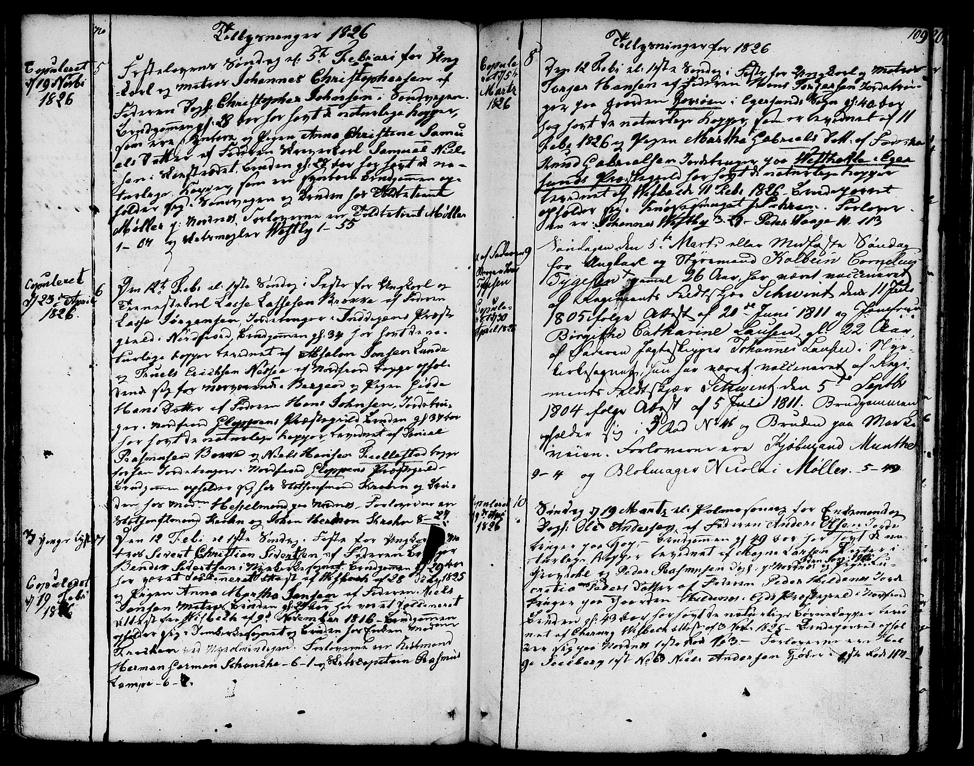 Nykirken Sokneprestembete, SAB/A-77101/H/Hab: Klokkerbok nr. A 2, 1782-1847, s. 109