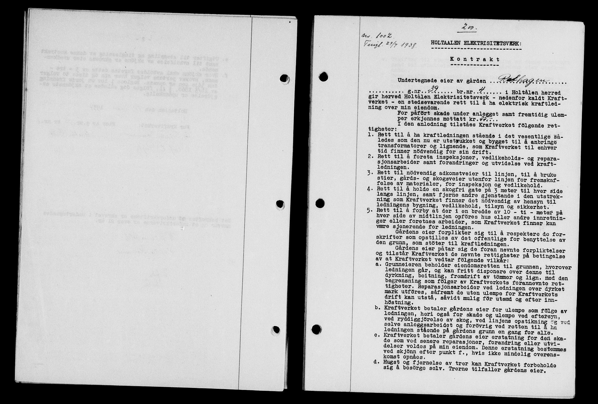 Gauldal sorenskriveri, SAT/A-0014/1/2/2C/L0049: Pantebok nr. 53, 1938-1938, Dagboknr: 1002/1938
