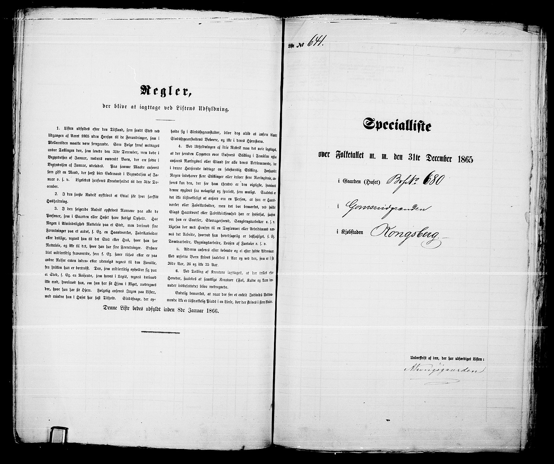 RA, Folketelling 1865 for 0604B Kongsberg prestegjeld, Kongsberg kjøpstad, 1865, s. 1304