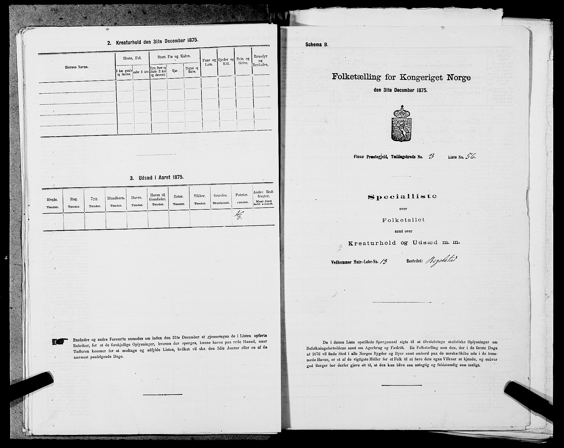 SAST, Folketelling 1875 for 1141P Finnøy prestegjeld, 1875, s. 374