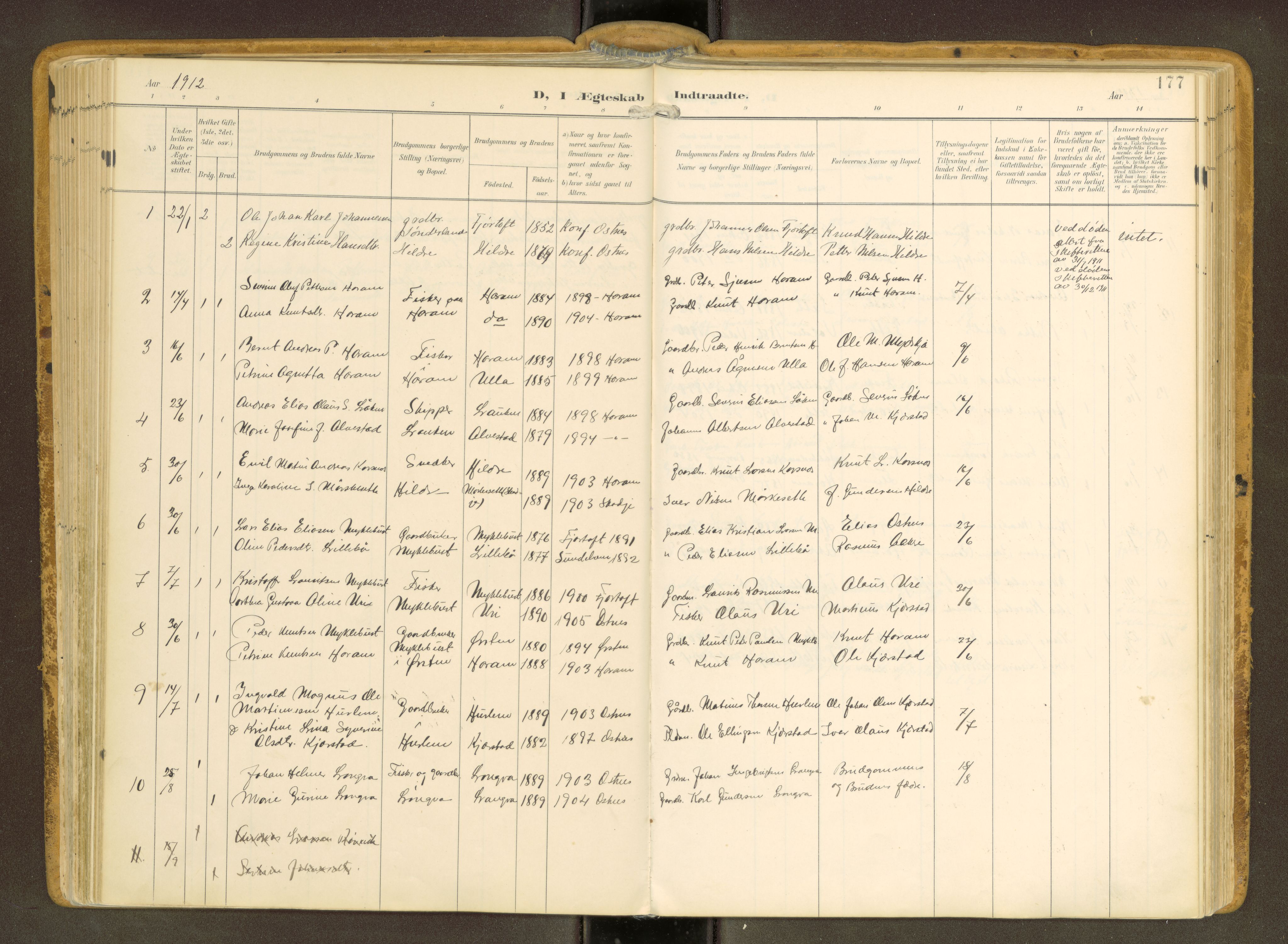 Ministerialprotokoller, klokkerbøker og fødselsregistre - Møre og Romsdal, AV/SAT-A-1454/536/L0517: Ministerialbok nr. 536A--, 1897-1917, s. 177