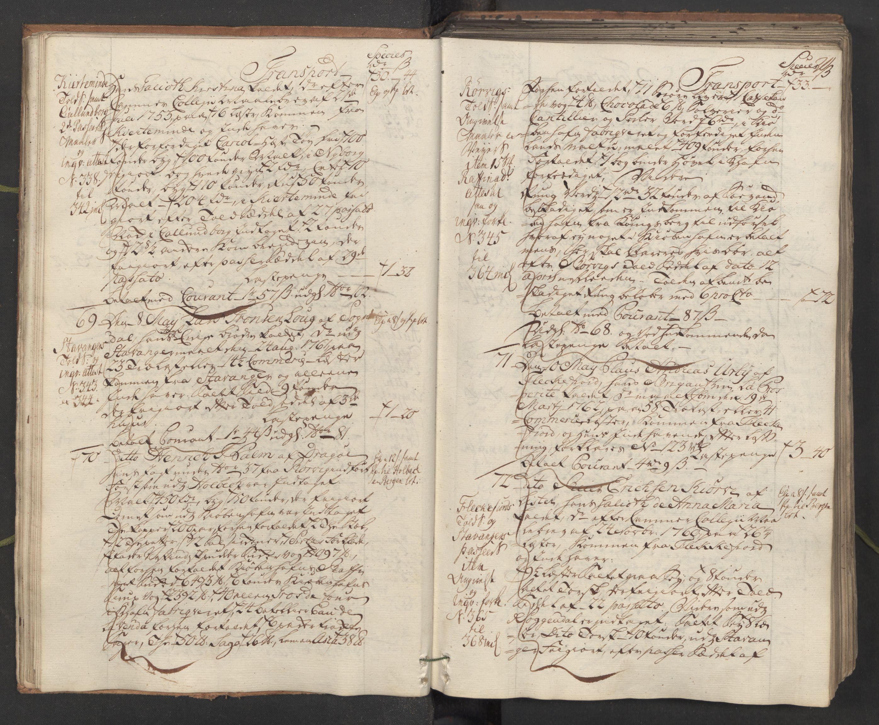 Generaltollkammeret, tollregnskaper, AV/RA-EA-5490/R26/L0101/0001: Tollregnskaper Bergen A / Inngående hovedtollbok, 1762, s. 19b-20a