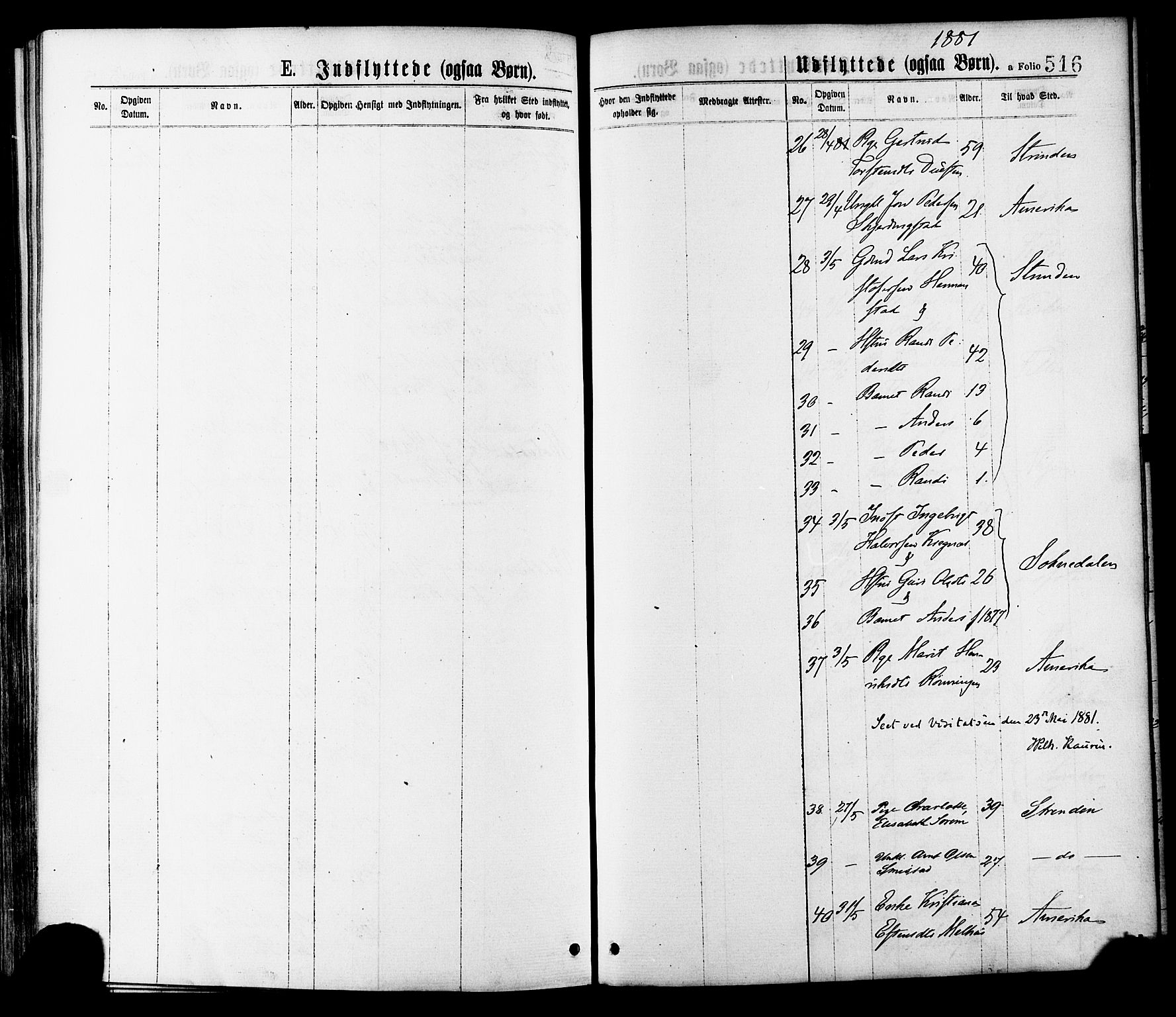 Ministerialprotokoller, klokkerbøker og fødselsregistre - Sør-Trøndelag, SAT/A-1456/691/L1079: Ministerialbok nr. 691A11, 1873-1886, s. 516