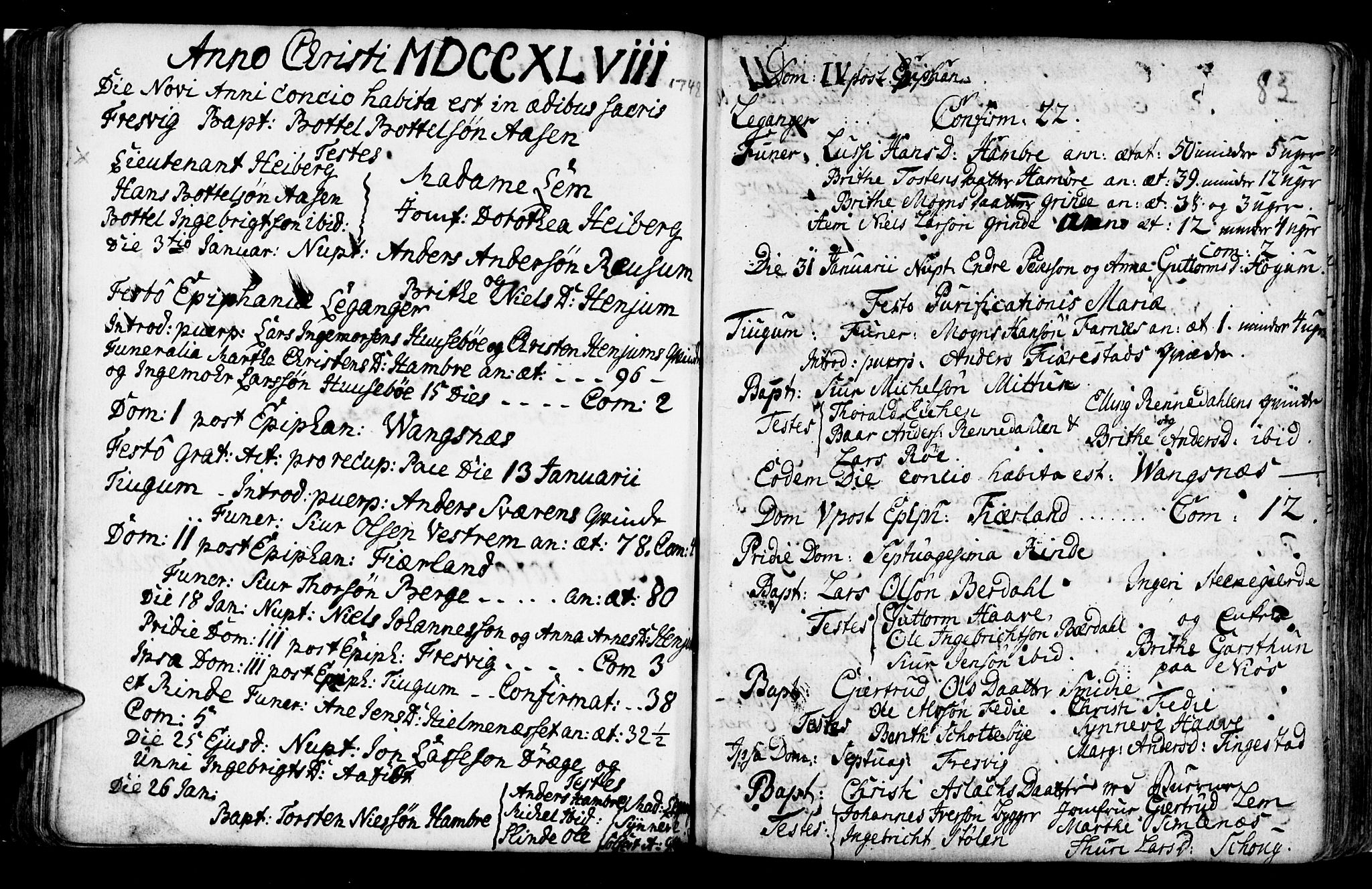 Leikanger sokneprestembete, AV/SAB-A-81001/H/Haa/Haaa/L0002: Ministerialbok nr. A 2, 1735-1756, s. 83