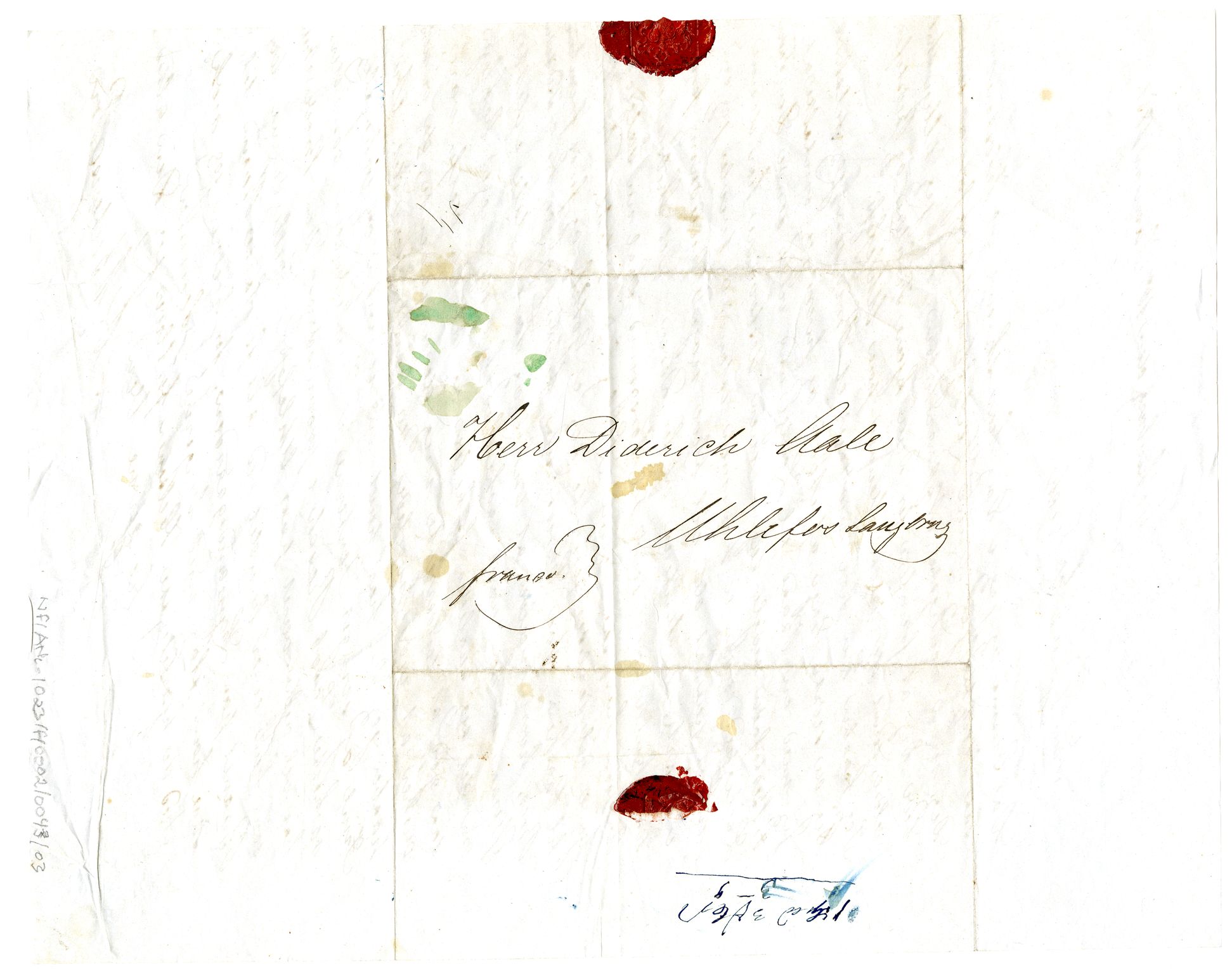 Diderik Maria Aalls brevsamling, NF/Ark-1023/F/L0002: D.M. Aalls brevsamling. B - C, 1799-1889, s. 230