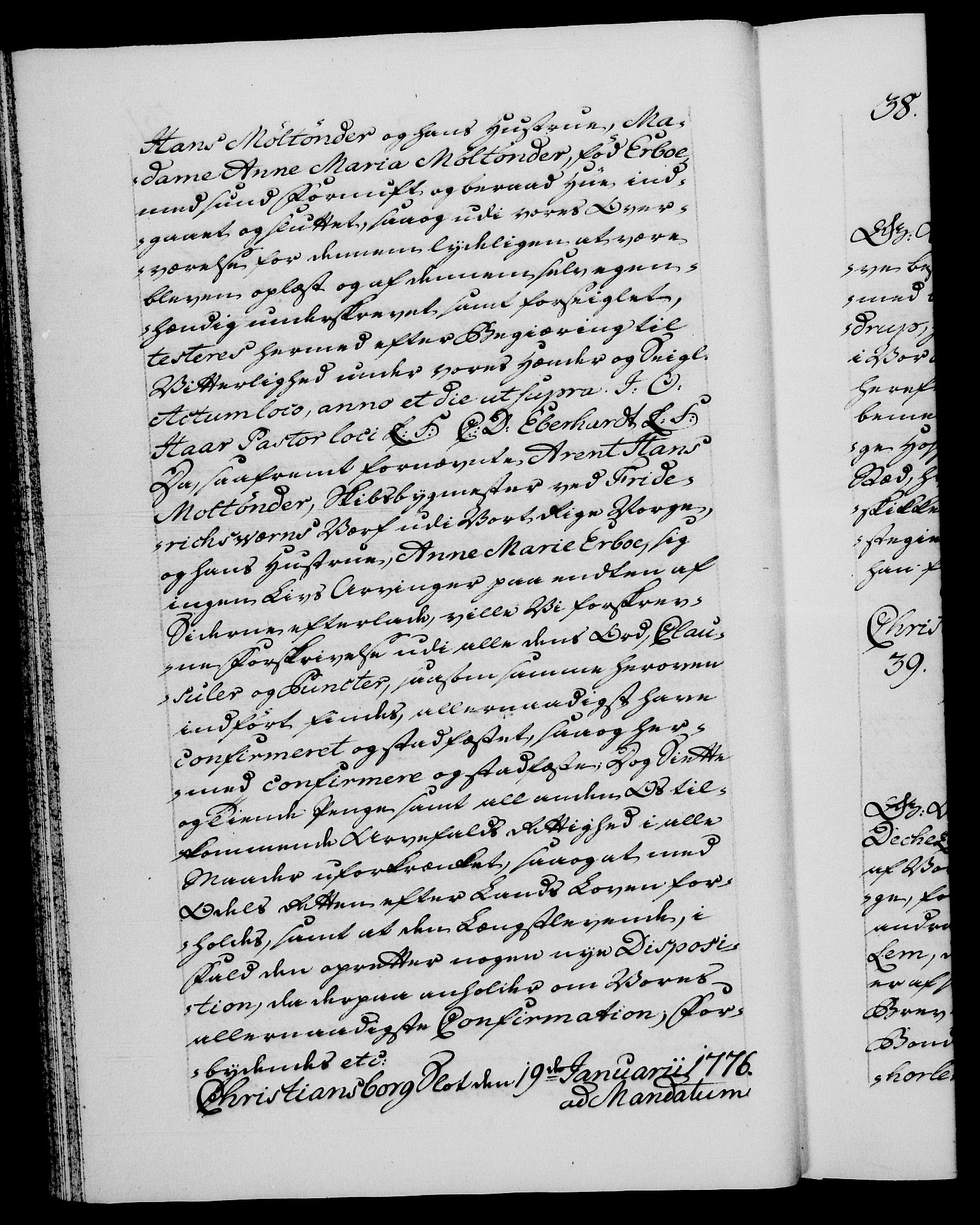 Danske Kanselli 1572-1799, RA/EA-3023/F/Fc/Fca/Fcaa/L0047: Norske registre, 1776-1778, s. 31b