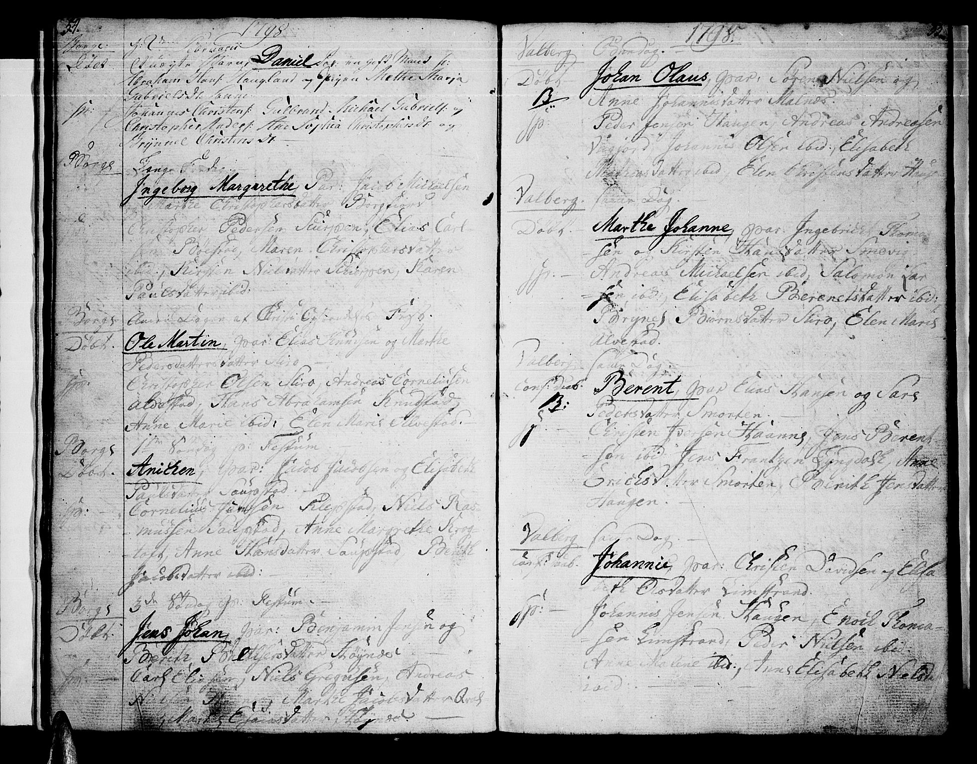 Ministerialprotokoller, klokkerbøker og fødselsregistre - Nordland, AV/SAT-A-1459/880/L1129: Ministerialbok nr. 880A03, 1796-1821, s. 54-55