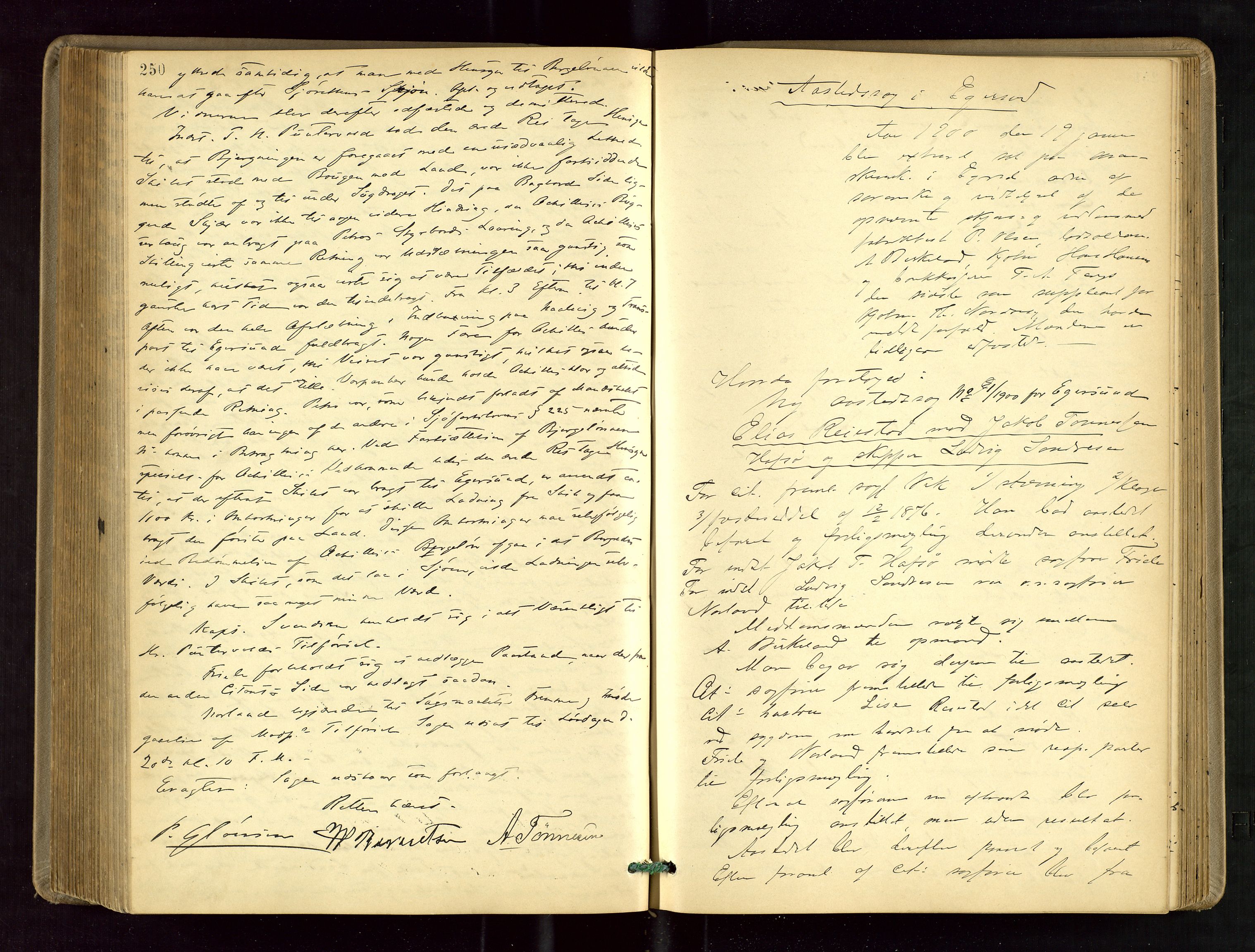 Dalane sorenskriveri, AV/SAST-A-100309/001/3/30/30BB/L0011: EKSTRARETTSPROTOKOLL, 1895-1906, s. 250