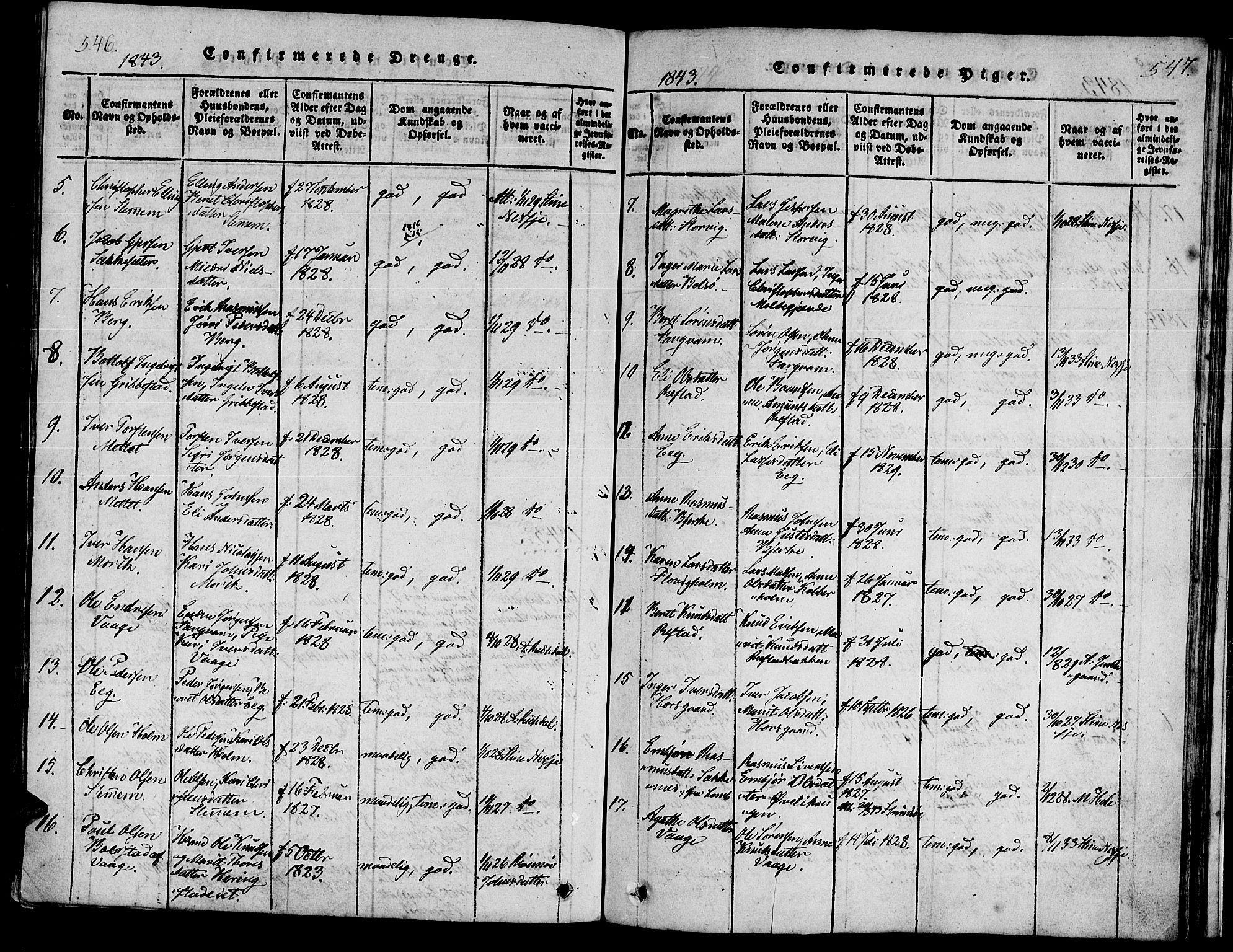 Ministerialprotokoller, klokkerbøker og fødselsregistre - Møre og Romsdal, SAT/A-1454/547/L0602: Ministerialbok nr. 547A04, 1818-1845, s. 546-547