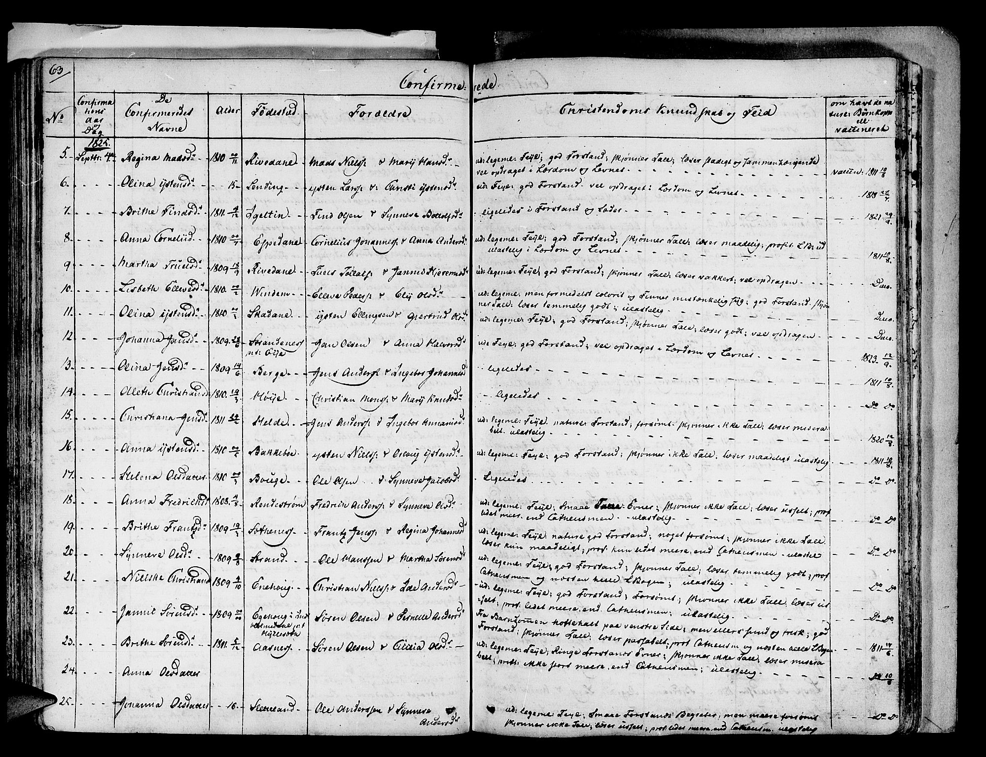 Fjaler sokneprestembete, AV/SAB-A-79801/H/Haa/Haaa/L0005: Ministerialbok nr. A 5, 1821-1835, s. 64