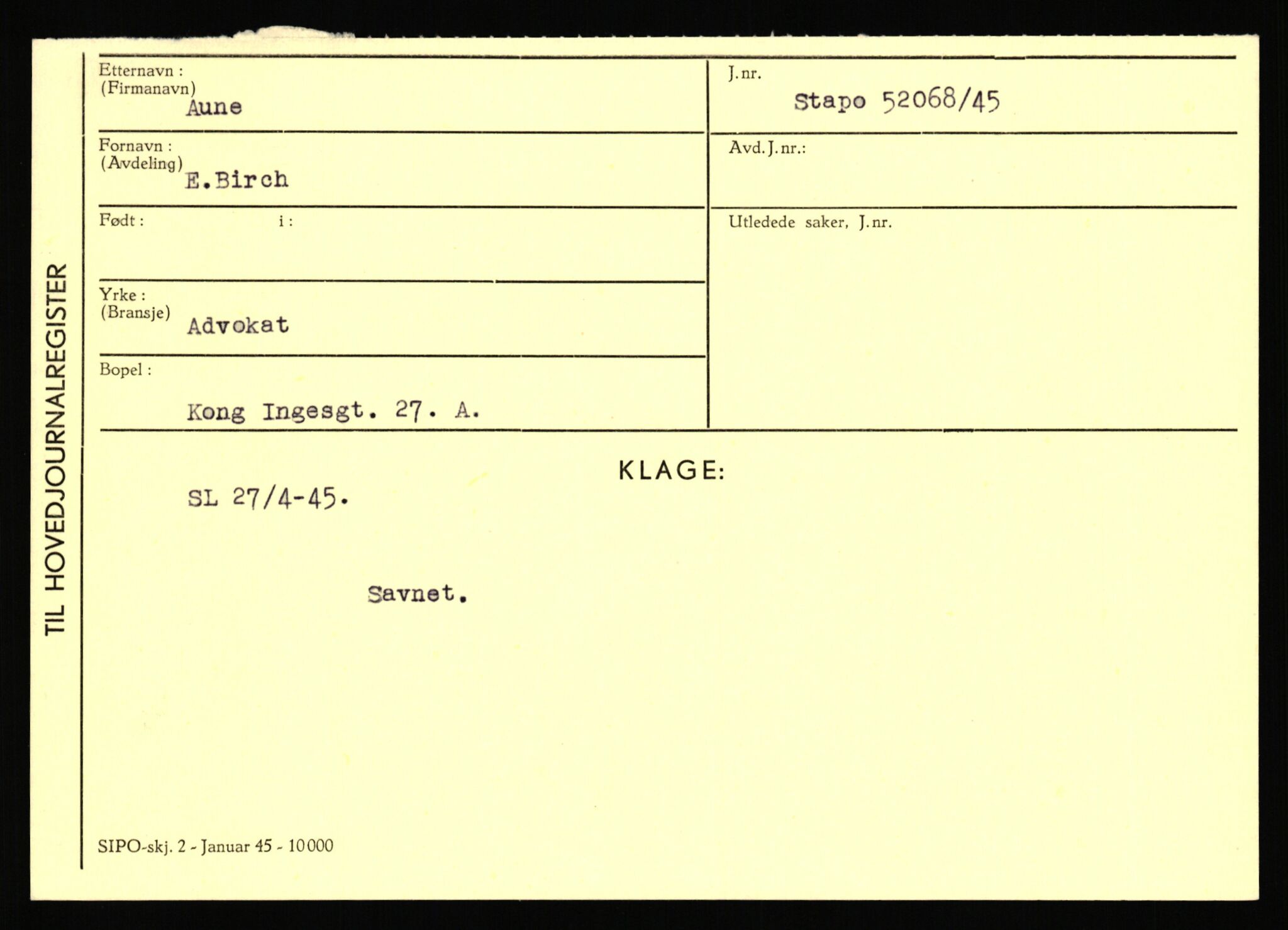 Statspolitiet - Hovedkontoret / Osloavdelingen, AV/RA-S-1329/C/Ca/L0002: Arneberg - Brand, 1943-1945, s. 666