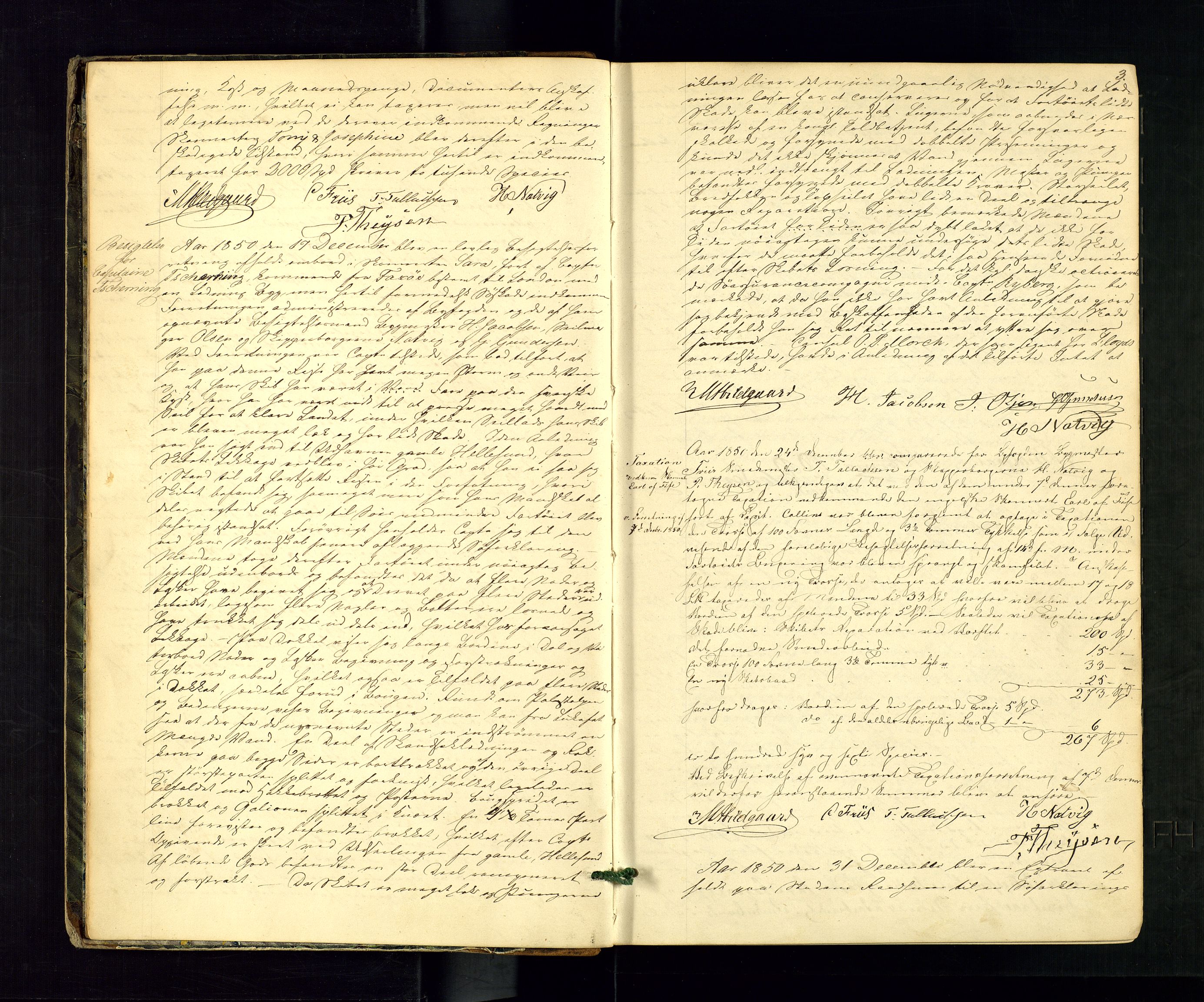 Kristiansand byrett, AV/SAK-1223-0001/F/Fb/L0003: Ekstrarettsprotokoll nr. 3 med register, 1850-1859, s. 3