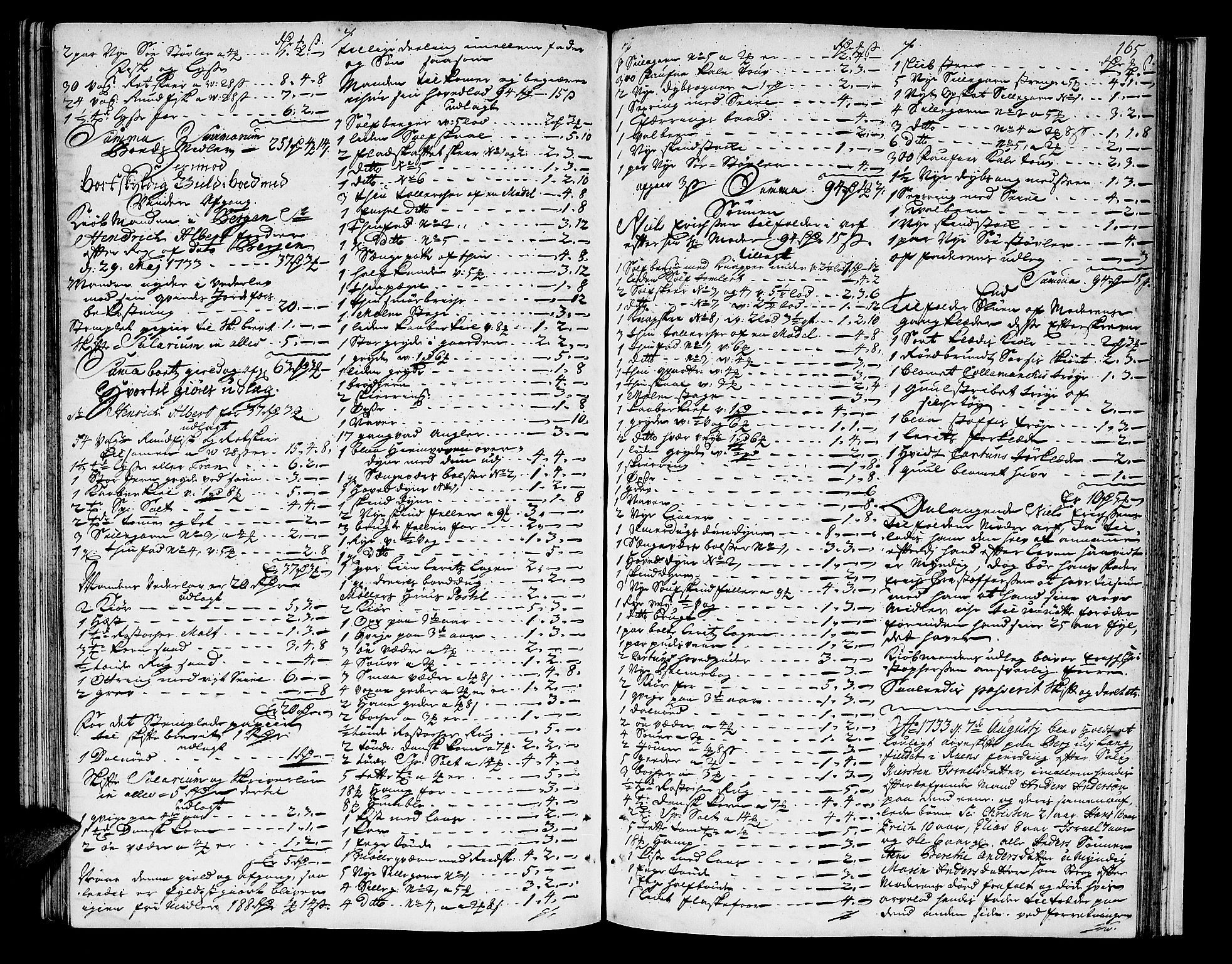 Helgeland sorenskriveri, AV/SAT-A-0004/3/3A/L0009: Skifteprotokoll 7A, 1732-1733, s. 164b-165a