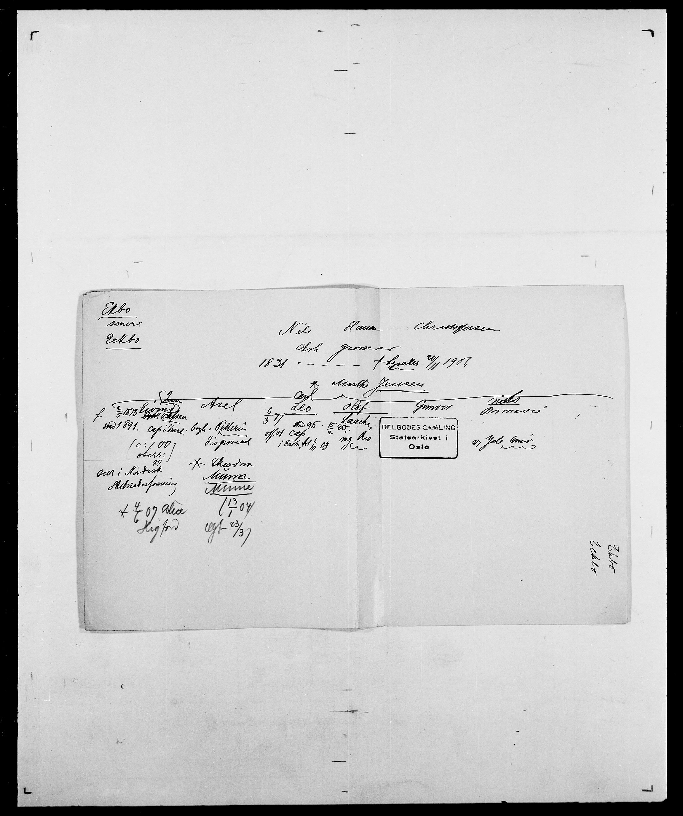 Delgobe, Charles Antoine - samling, AV/SAO-PAO-0038/D/Da/L0010: Dürendahl - Fagelund, s. 364