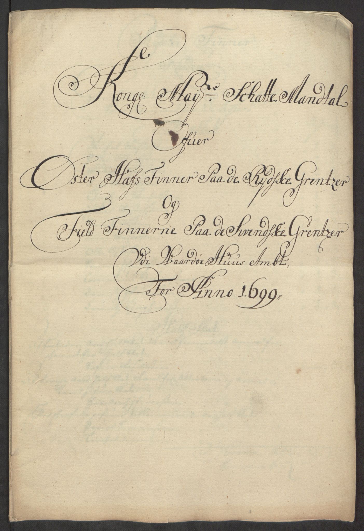 Rentekammeret inntil 1814, Reviderte regnskaper, Fogderegnskap, AV/RA-EA-4092/R69/L4851: Fogderegnskap Finnmark/Vardøhus, 1691-1700, s. 381