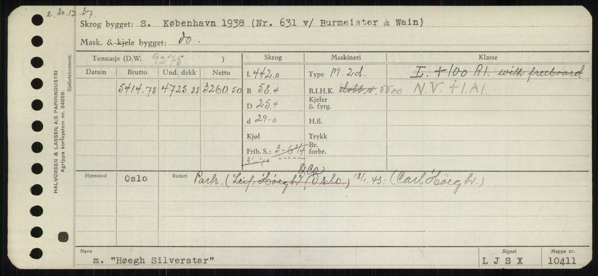 Sjøfartsdirektoratet med forløpere, Skipsmålingen, RA/S-1627/H/Hb/L0002: Fartøy, E-H, s. 461