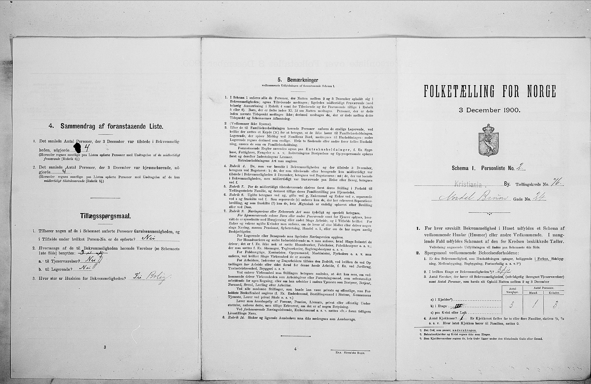 SAO, Folketelling 1900 for 0301 Kristiania kjøpstad, 1900, s. 64857