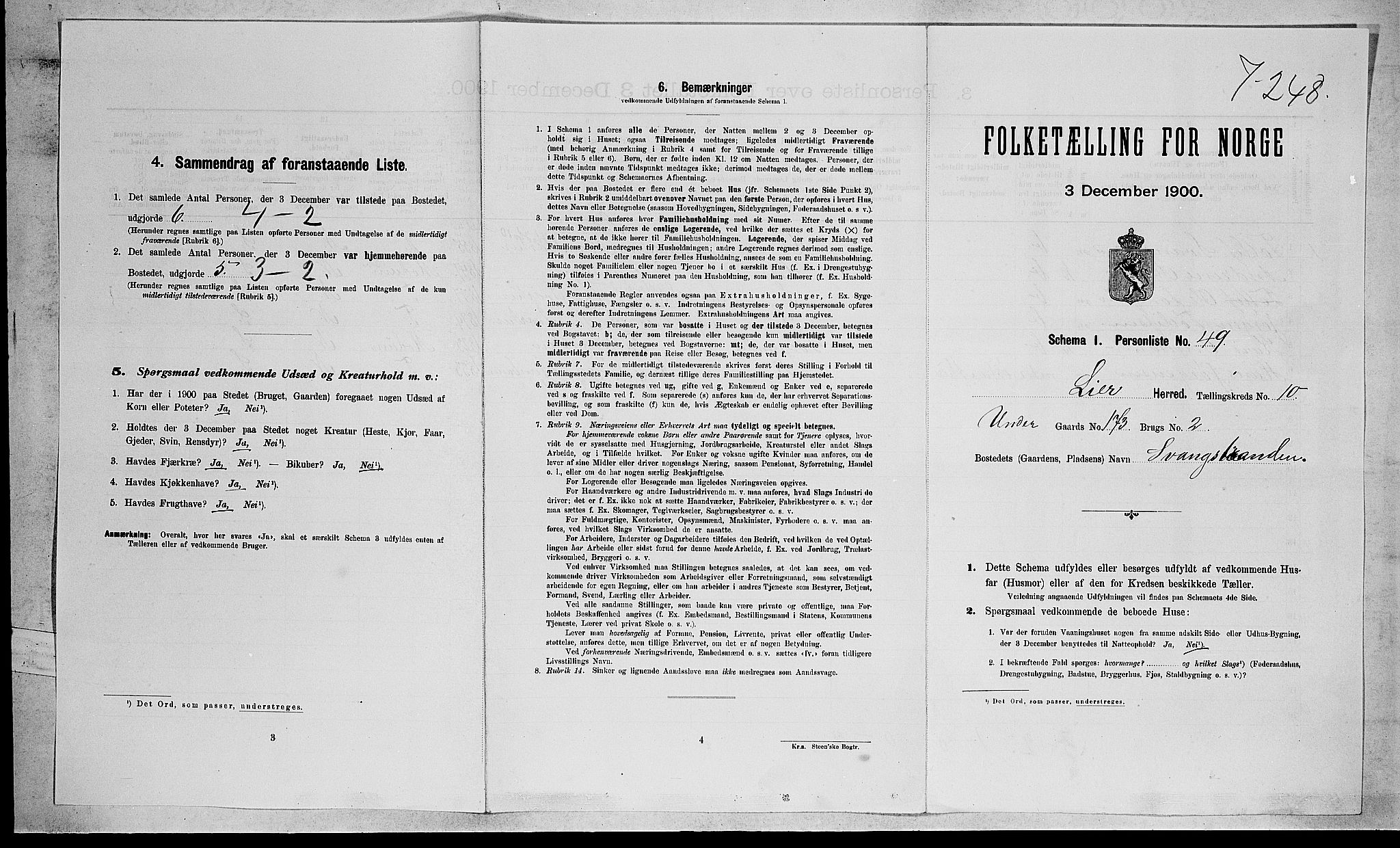 RA, Folketelling 1900 for 0626 Lier herred, 1900, s. 1834