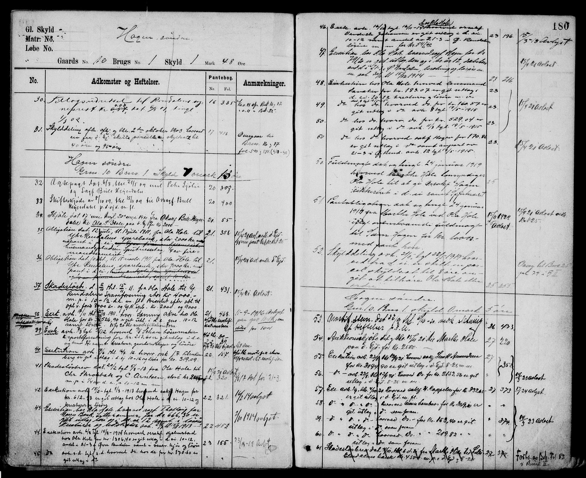 Nord-Østerdal tingrett, AV/SAH-TING-020/H/Ha/Haa/L0011: Panteregister nr. 1A, 1895-1956, s. 180