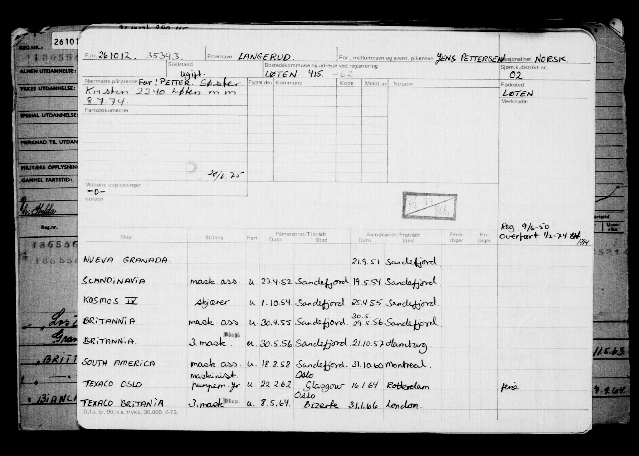 Direktoratet for sjømenn, AV/RA-S-3545/G/Gb/L0108: Hovedkort, 1912, s. 238