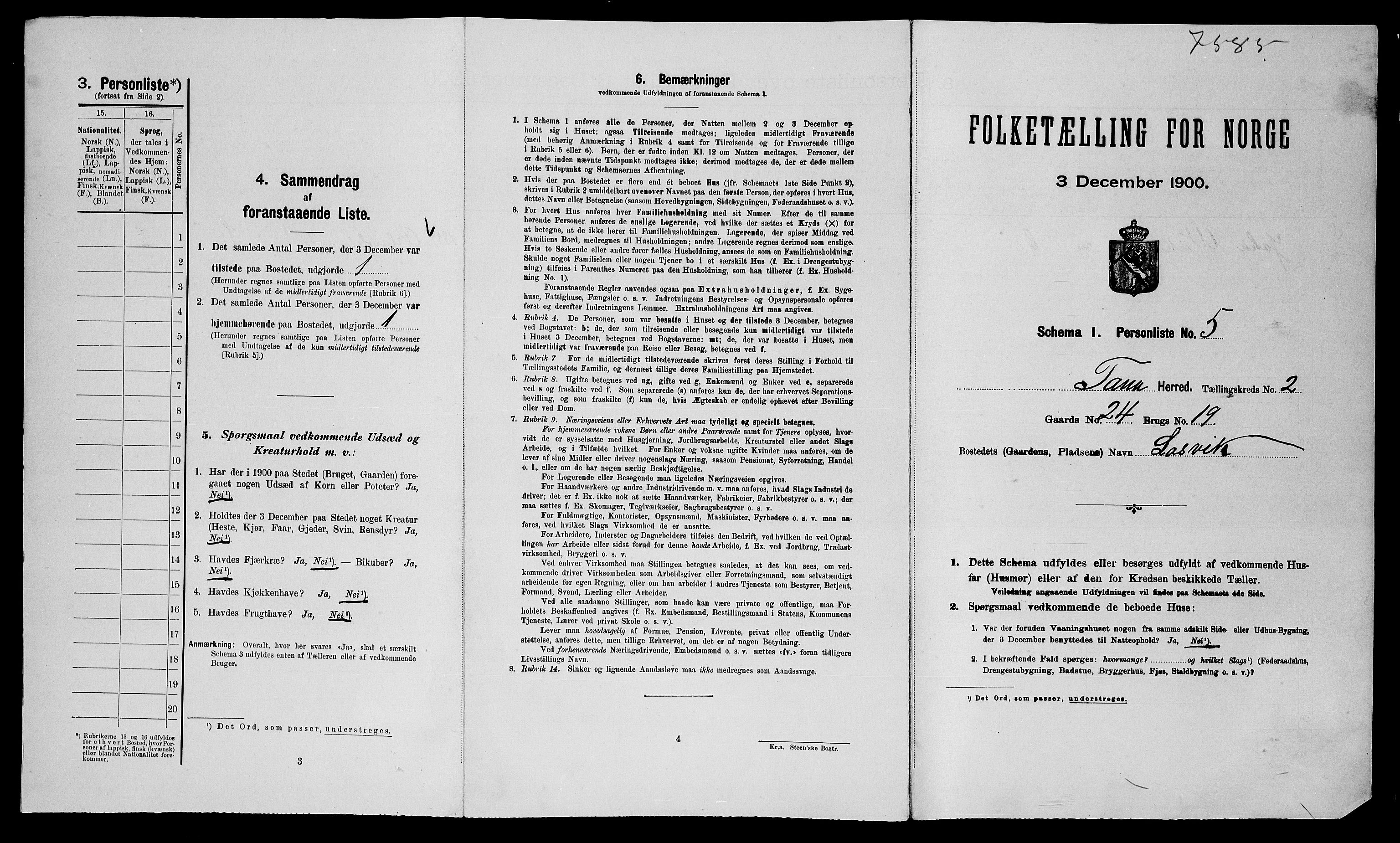 SATØ, Folketelling 1900 for 2025 Tana herred, 1900, s. 264