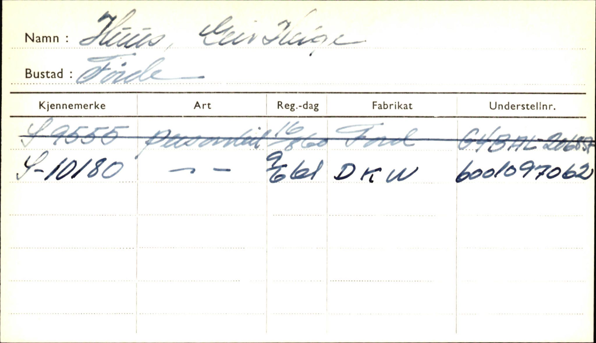 Statens vegvesen, Sogn og Fjordane vegkontor, SAB/A-5301/4/F/L0001A: Eigarregister Fjordane til 1.6.1961, 1930-1961, s. 789