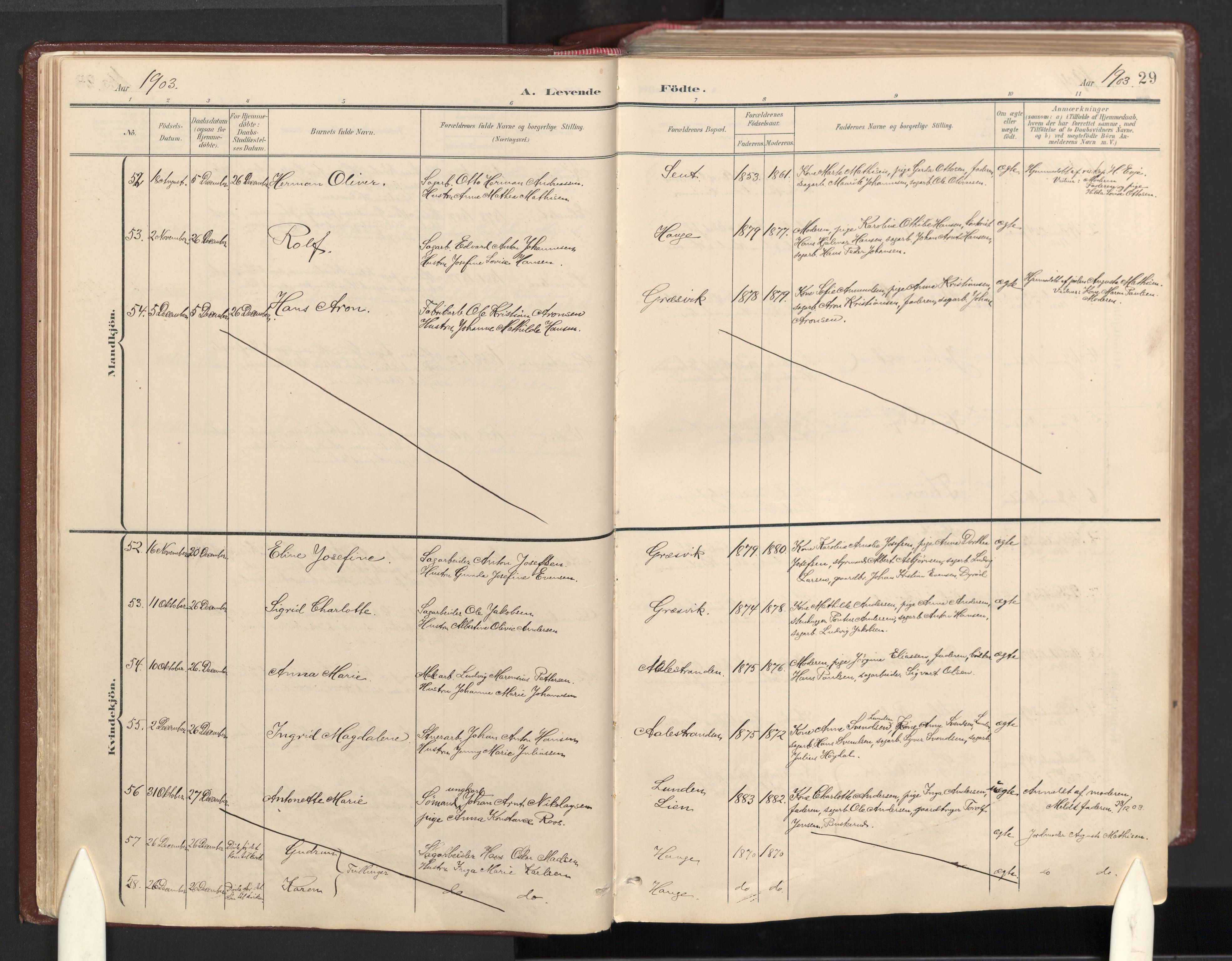 Onsøy prestekontor Kirkebøker, AV/SAO-A-10914/F/Fb/L0001: Ministerialbok nr. II 1, 1901-1937, s. 29