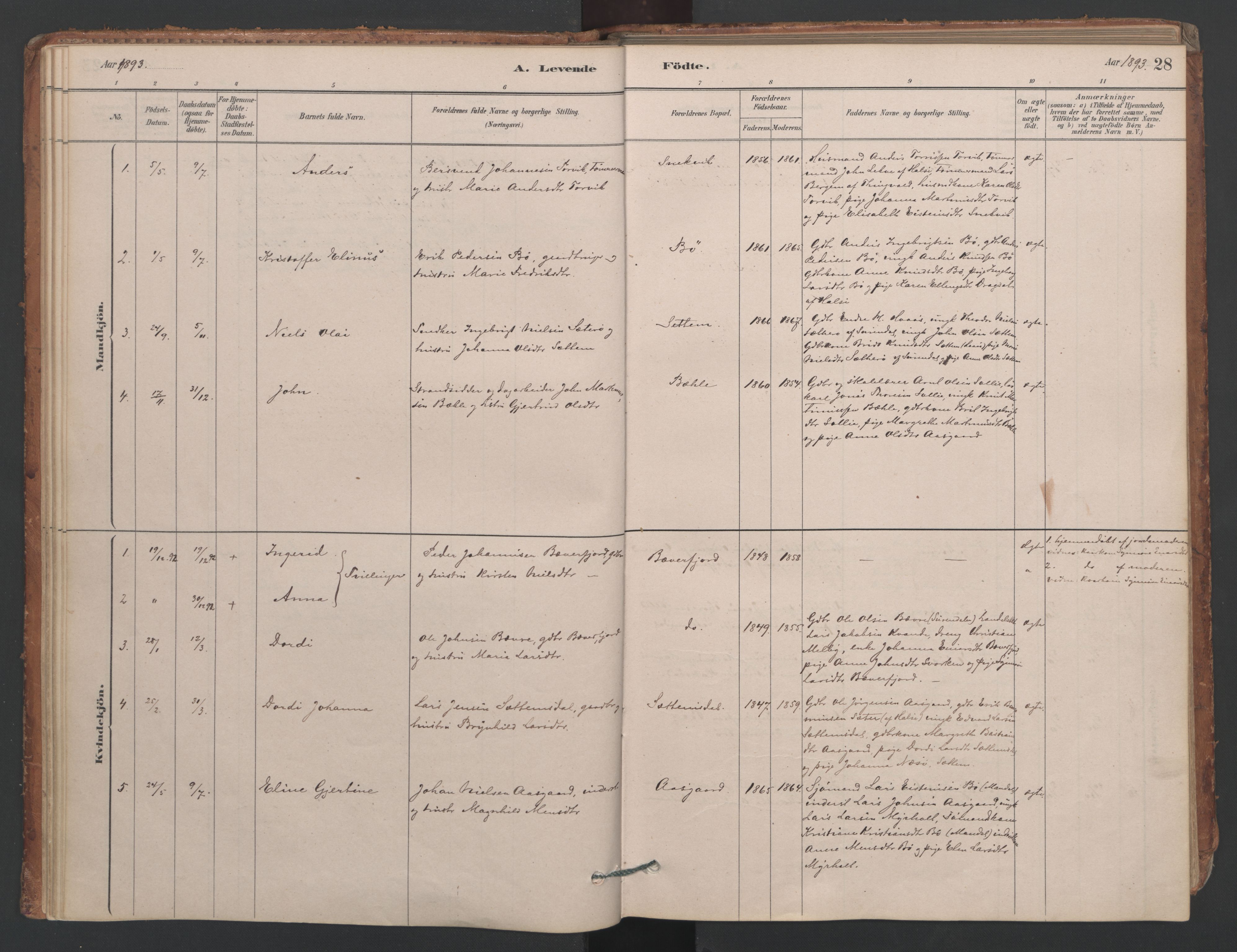 Ministerialprotokoller, klokkerbøker og fødselsregistre - Møre og Romsdal, AV/SAT-A-1454/594/L1036: Ministerialbok nr. 594A02 (?), 1879-1910, s. 28