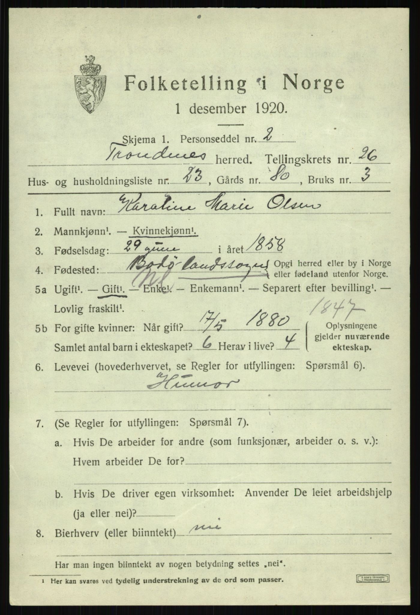 SATØ, Folketelling 1920 for 1914 Trondenes herred, 1920, s. 19124