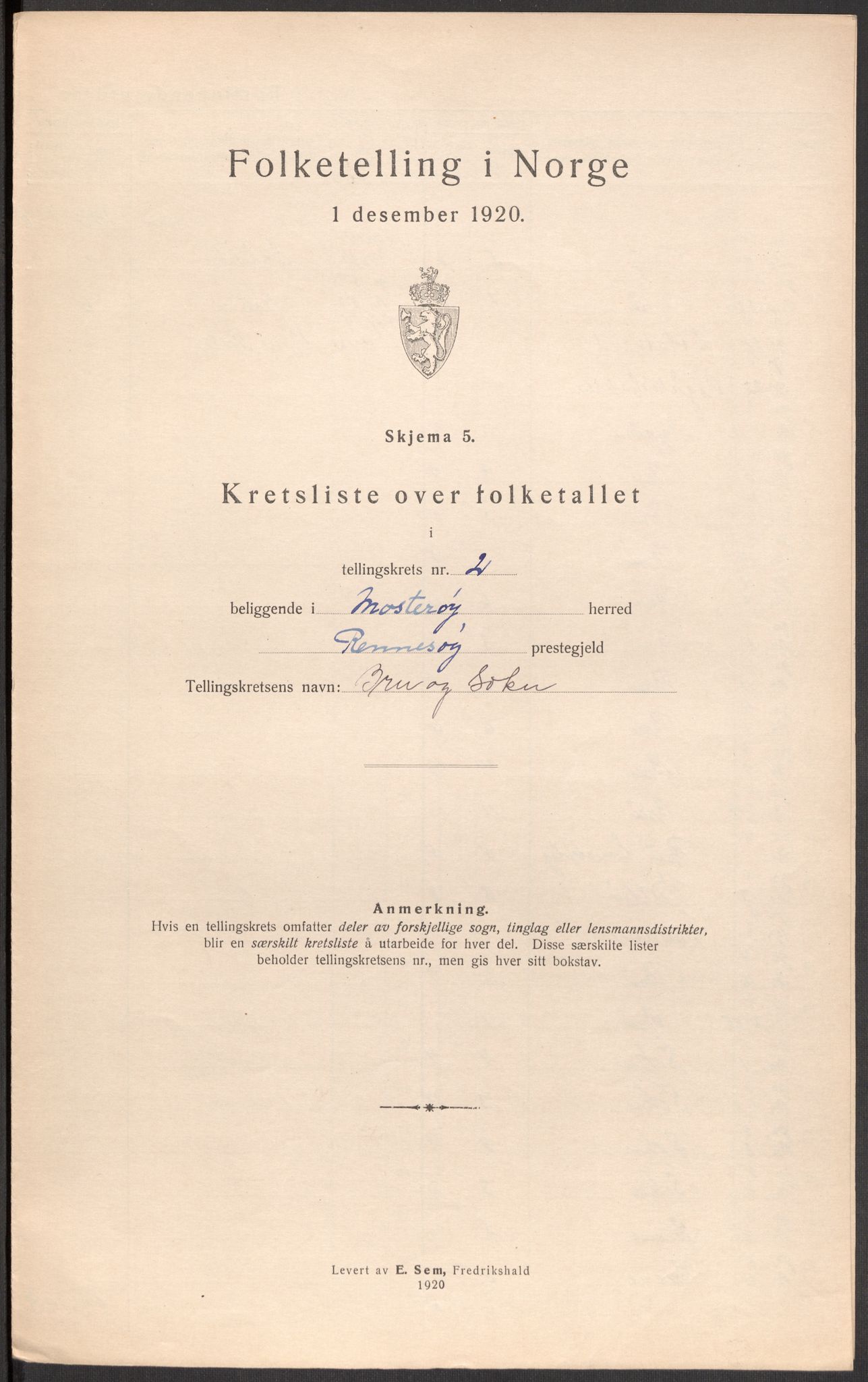 SAST, Folketelling 1920 for 1143 Mosterøy herred, 1920, s. 35