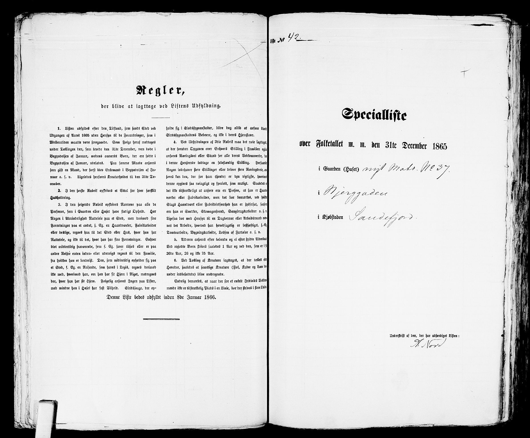 RA, Folketelling 1865 for 0706B Sandeherred prestegjeld, Sandefjord kjøpstad, 1865, s. 91