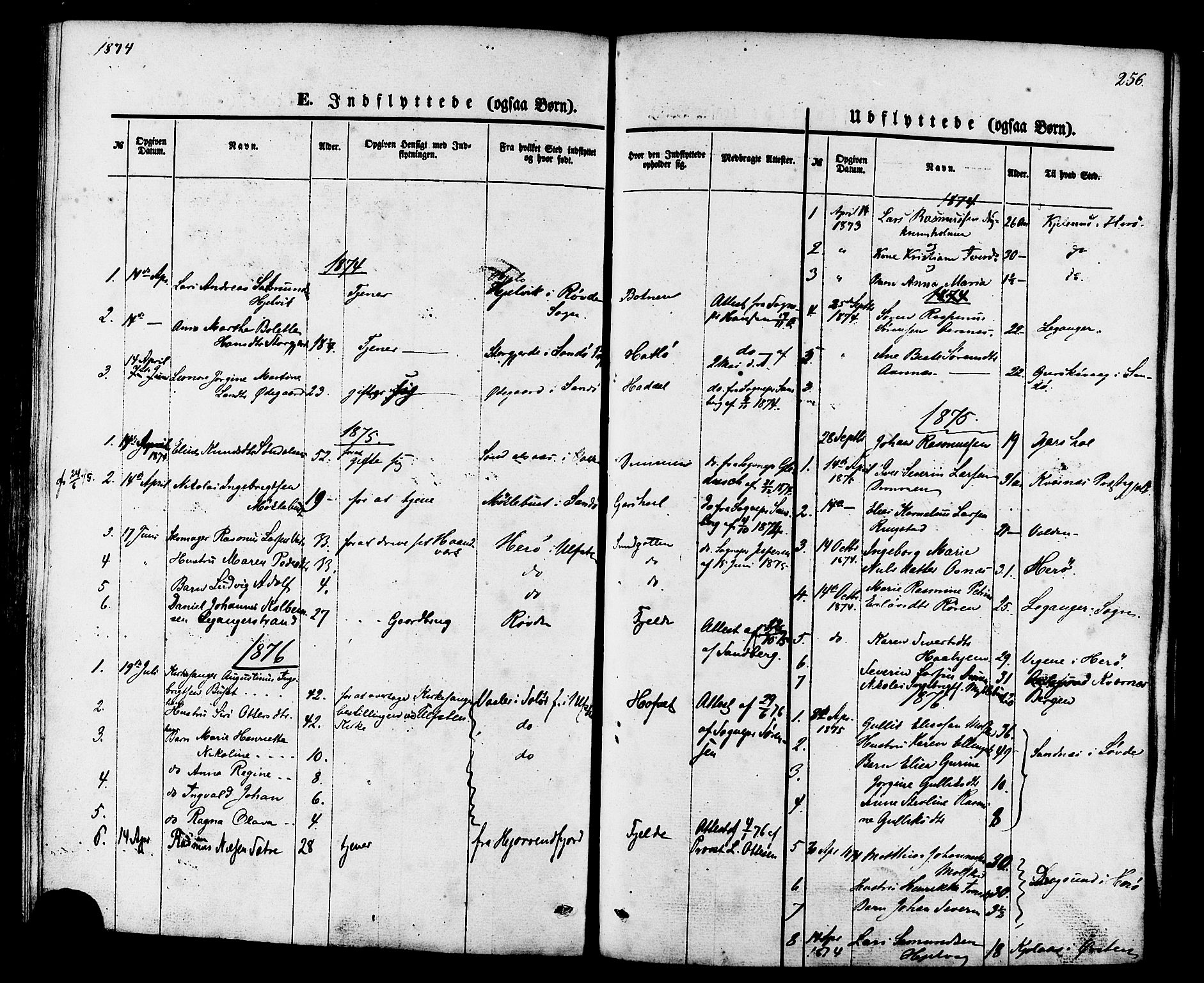 Ministerialprotokoller, klokkerbøker og fødselsregistre - Møre og Romsdal, SAT/A-1454/509/L0105: Ministerialbok nr. 509A03, 1848-1882, s. 256