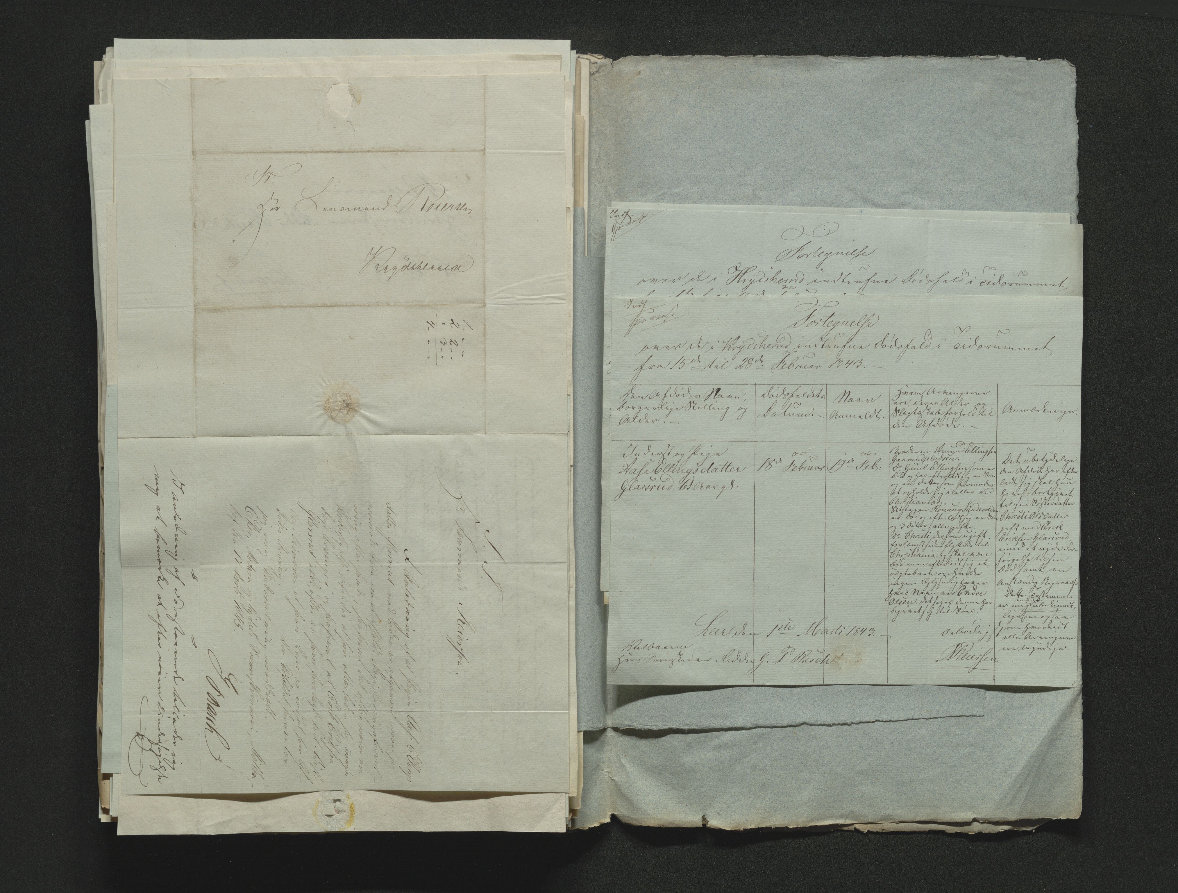 Eiker, Modum og Sigdal sorenskriveri, AV/SAKO-A-123/H/Ha/Hab/L0006: Dødsfallsmeldinger, 1841-1845