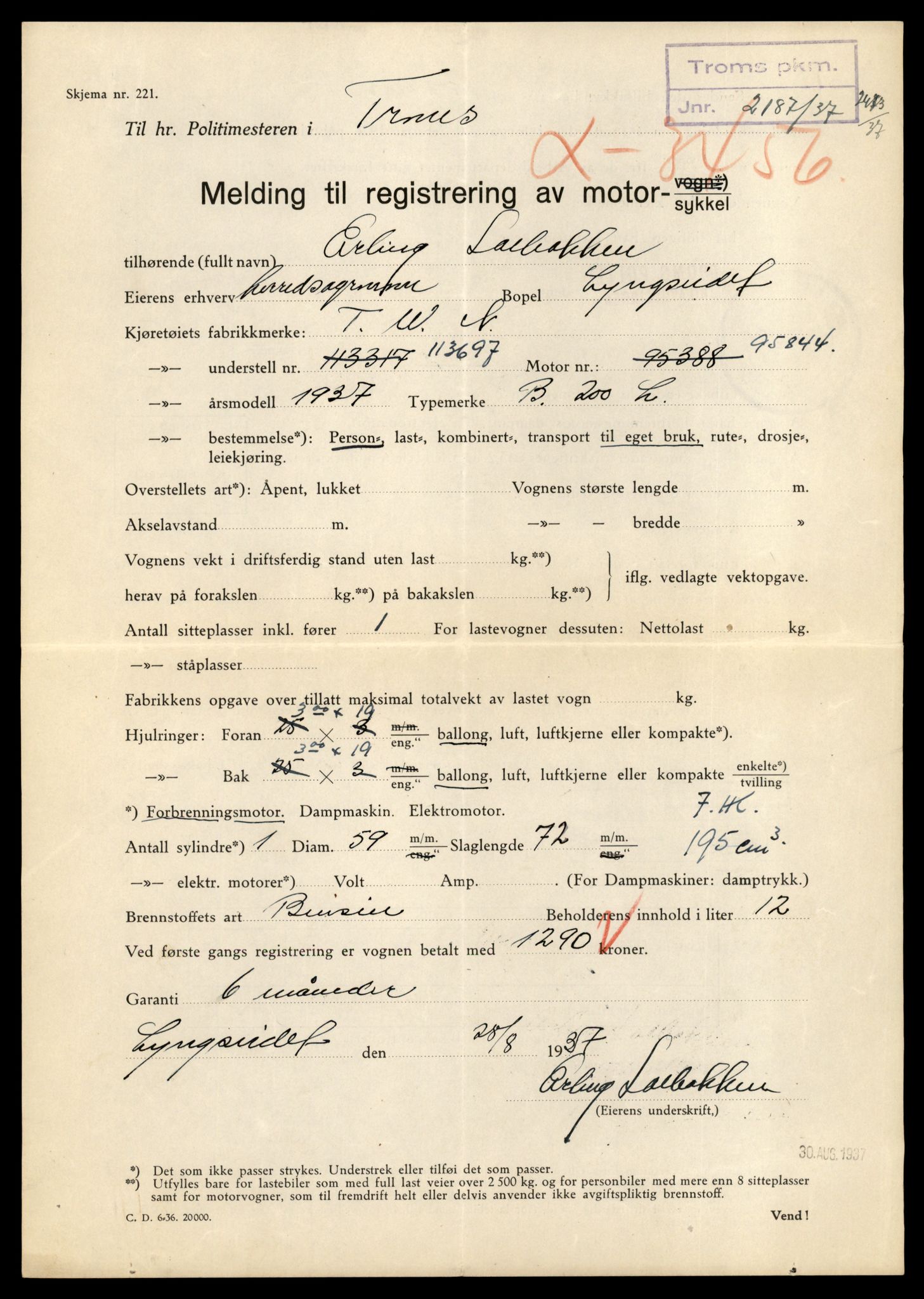 Møre og Romsdal vegkontor - Ålesund trafikkstasjon, AV/SAT-A-4099/F/Fe/L0039: Registreringskort for kjøretøy T 13361 - T 13530, 1927-1998, s. 801