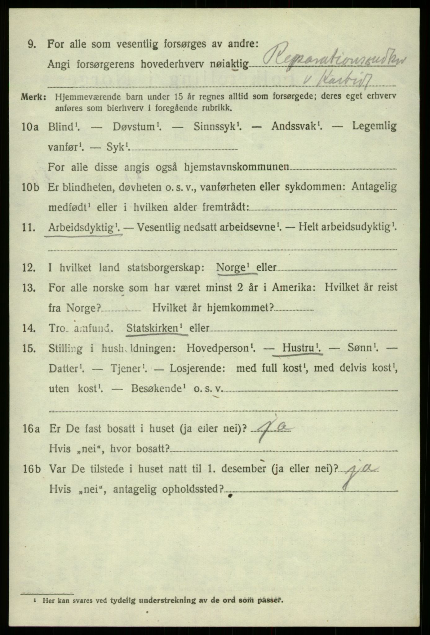 SAB, Folketelling 1920 for 1228 Odda herred, 1920, s. 4862