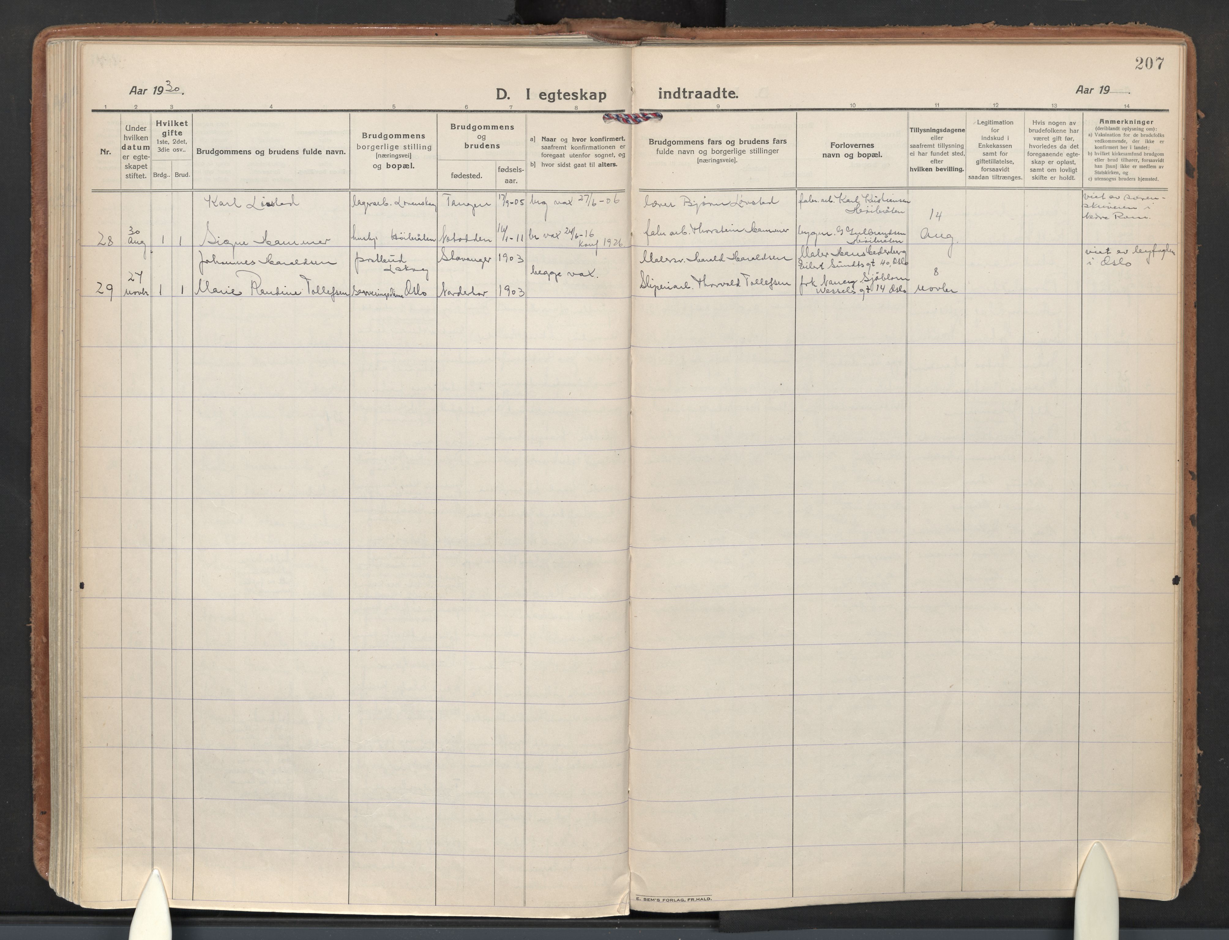 Skedsmo prestekontor Kirkebøker, AV/SAO-A-10033a/F/Fb/L0003: Ministerialbok nr. II 3, 1921-1936, s. 207
