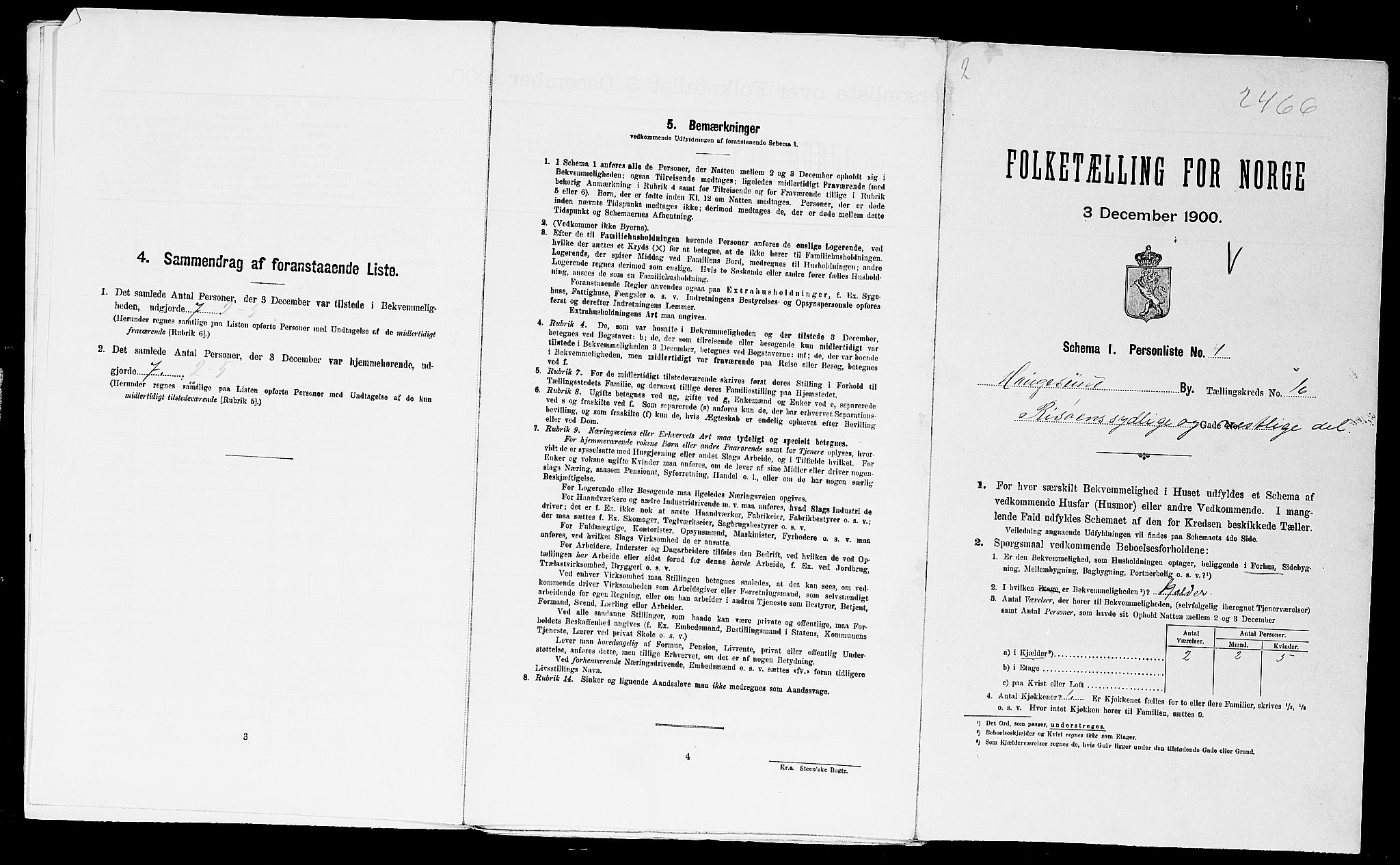 SAST, Folketelling 1900 for 1106 Haugesund kjøpstad, 1900, s. 2666