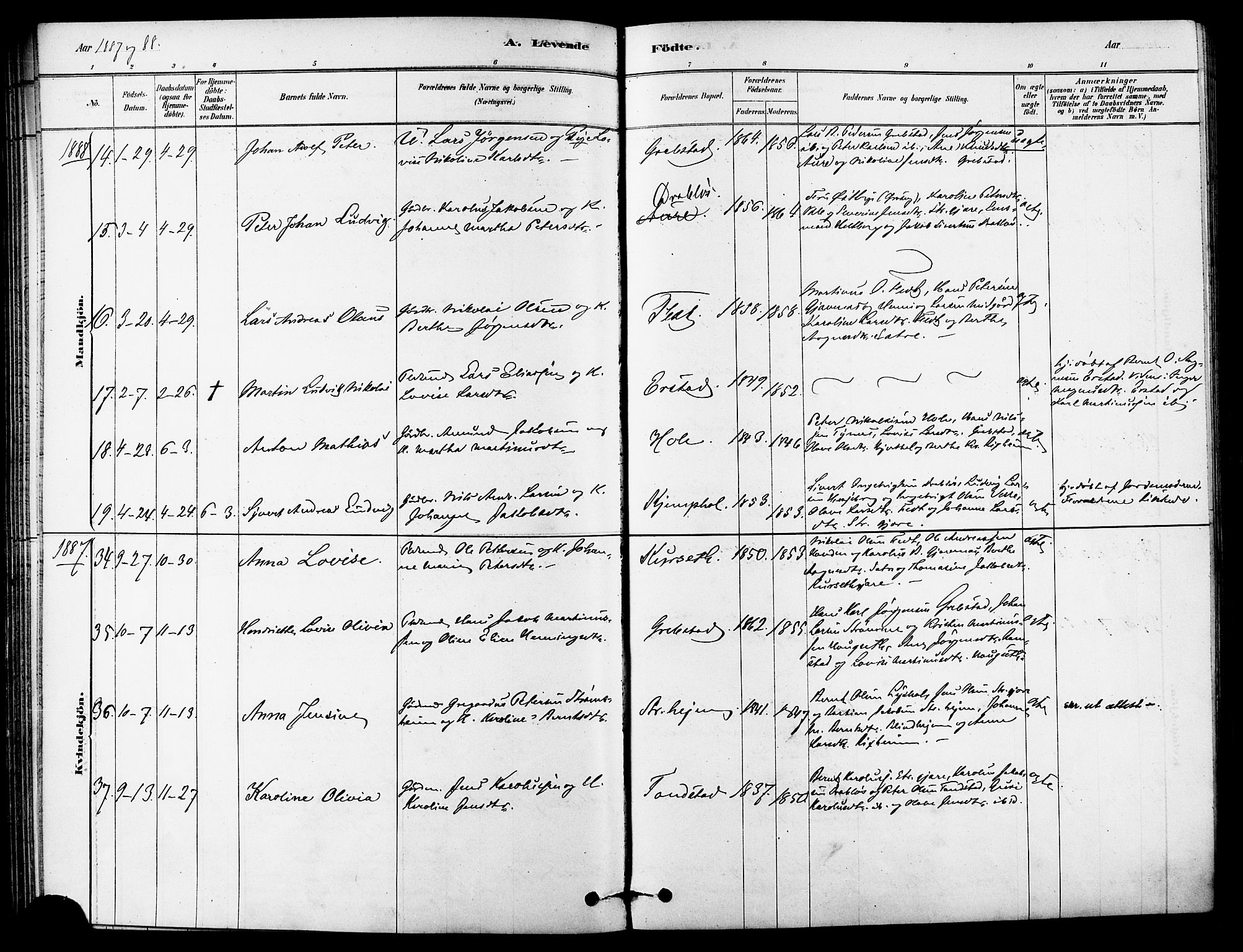 Ministerialprotokoller, klokkerbøker og fødselsregistre - Møre og Romsdal, AV/SAT-A-1454/523/L0334: Ministerialbok nr. 523A01, 1878-1891