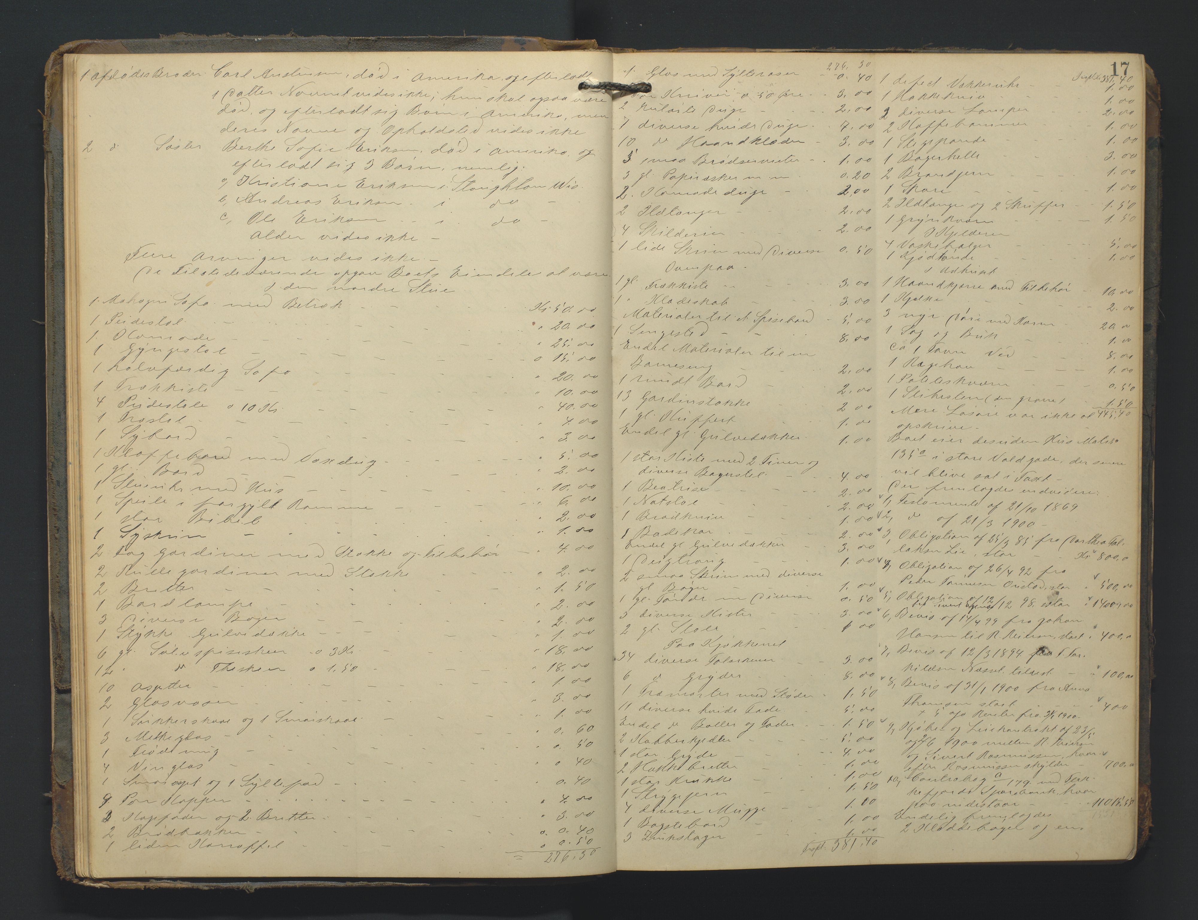 Flekkefjord byfogd, AV/SAK-1222-0002/H/Hc/L0004: Skifteprotokoll nr. 4, 1900-1913, s. 17